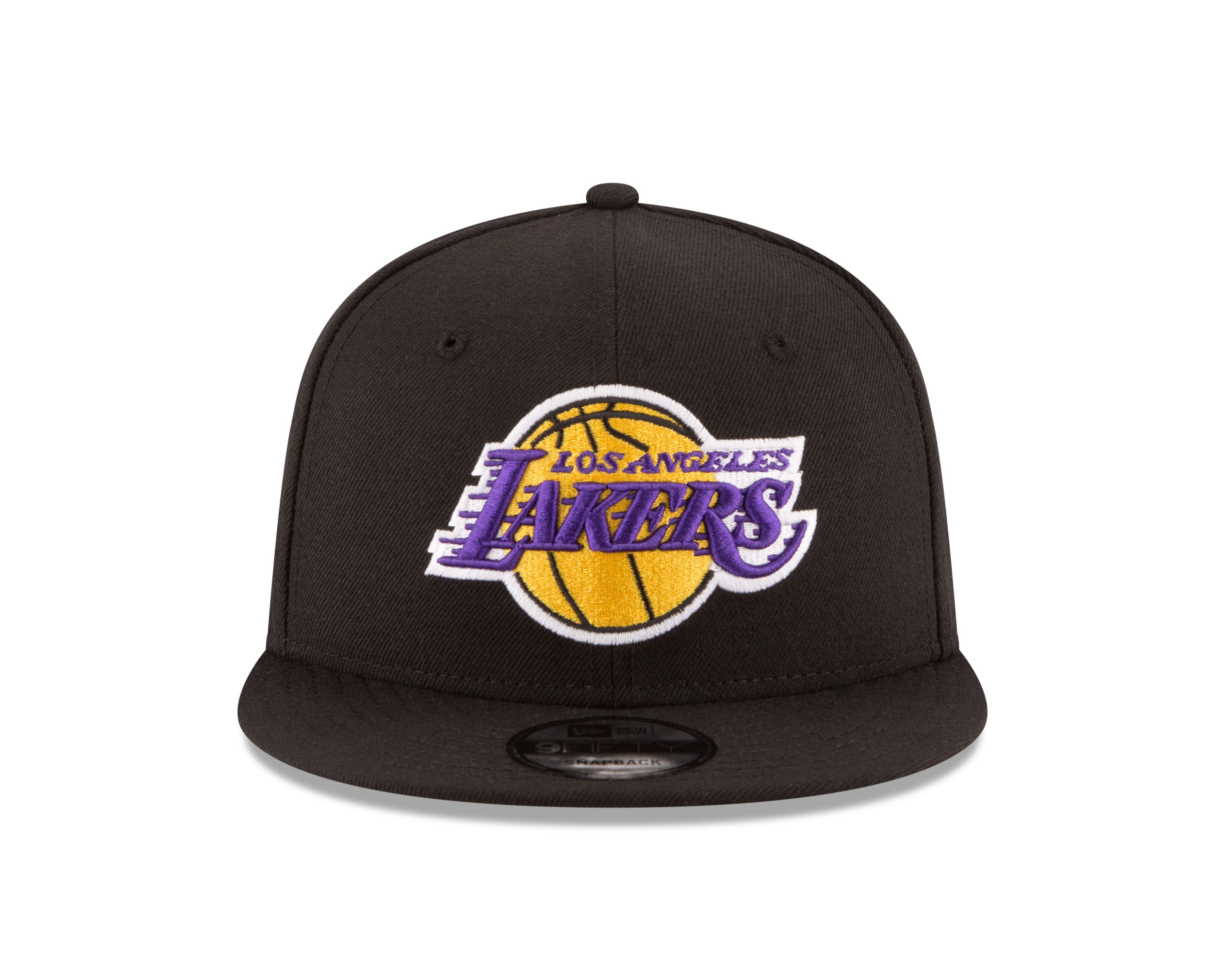 New Era Los Angeles Lakers 9FIFTY Snapback Hat - Black/Purple - BLACK/PURPLE Thumbnail View 3