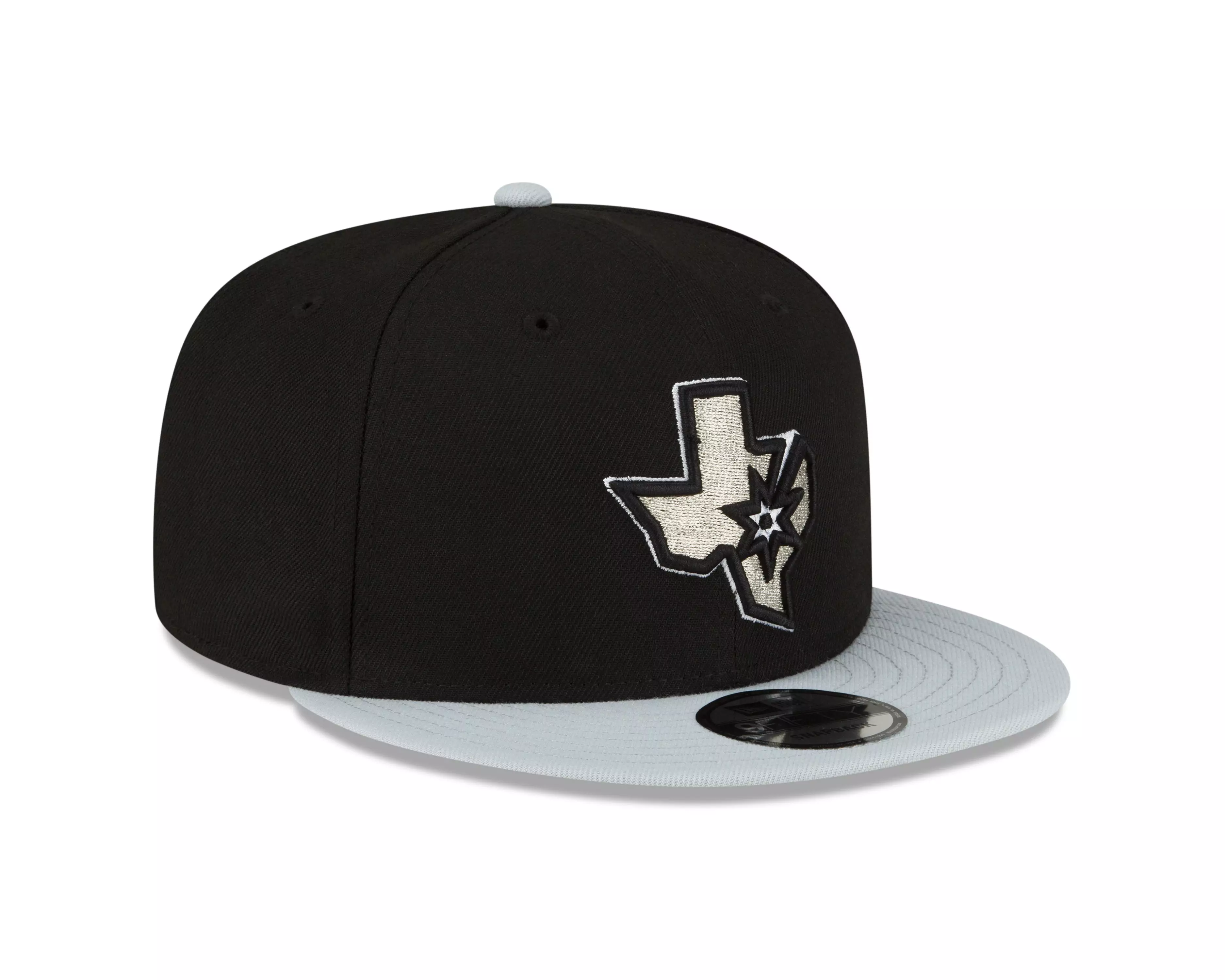 New Era San Antonio Spurs 9FIFTY Snapback Hat - Black/Grey - BLACK/GREY