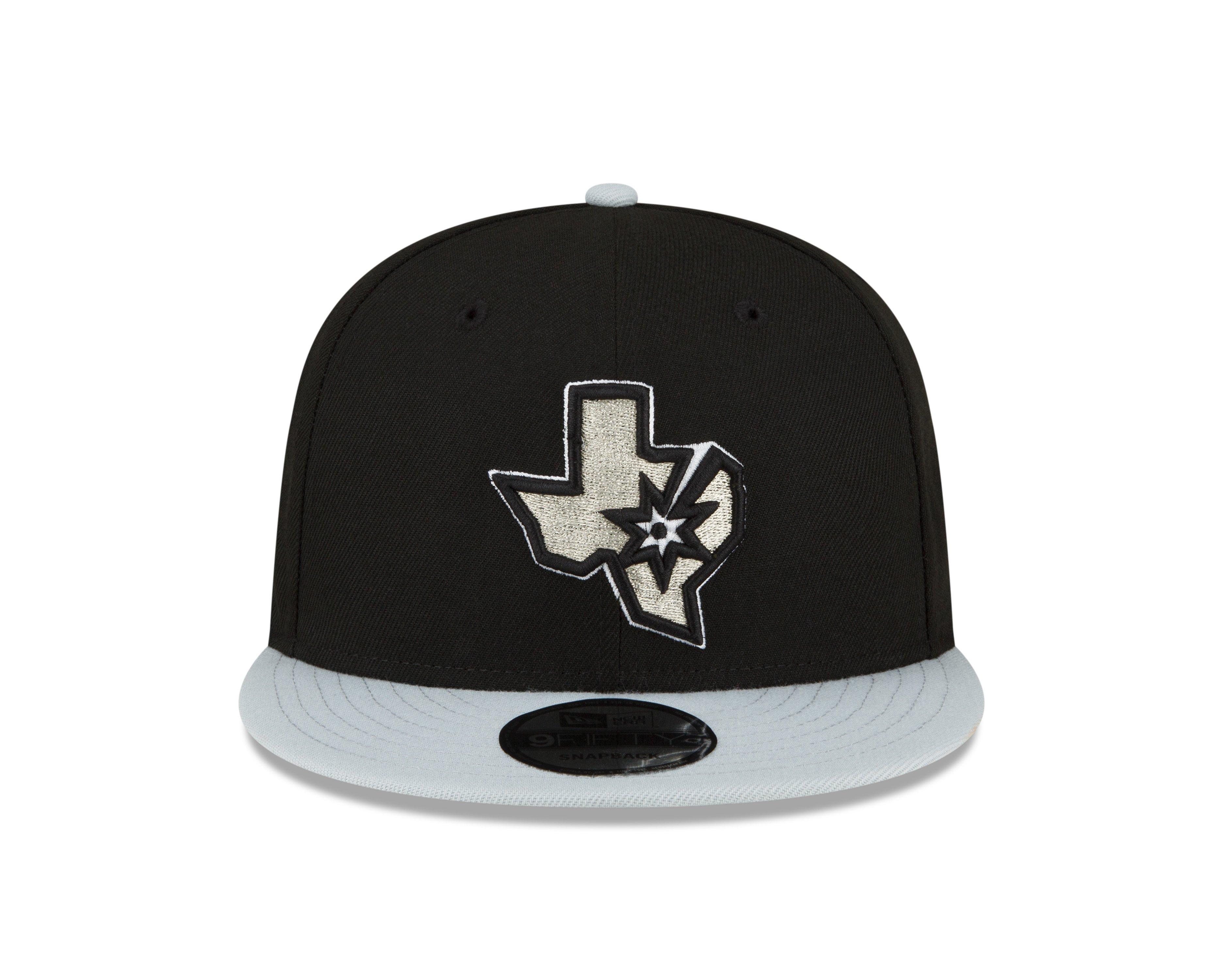 New Era San Antonio Spurs 9FIFTY Snapback Hat - Black/Grey - BLACK/GREY Thumbnail View 3