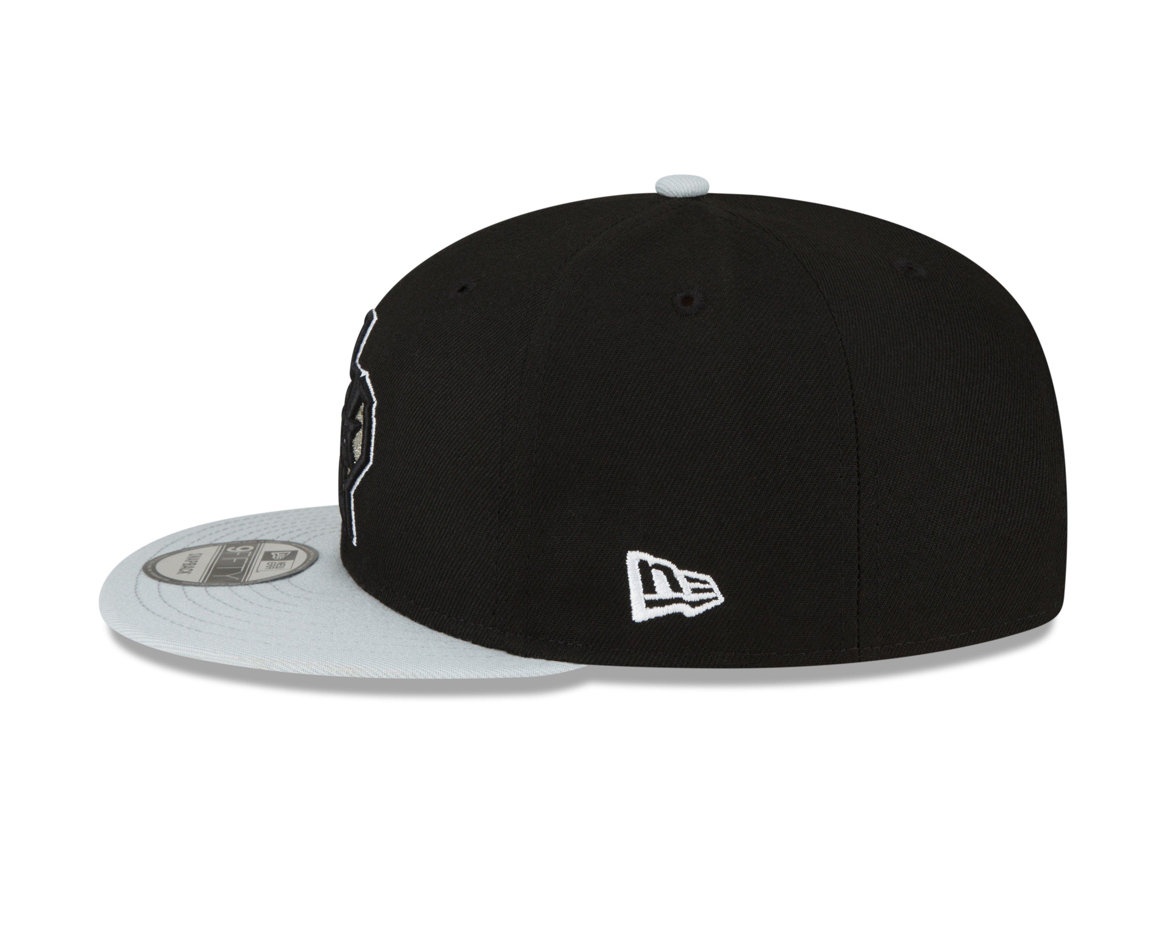 New Era San Antonio Spurs 9FIFTY Snapback Hat - Black/Grey - BLACK/GREY Thumbnail View 5