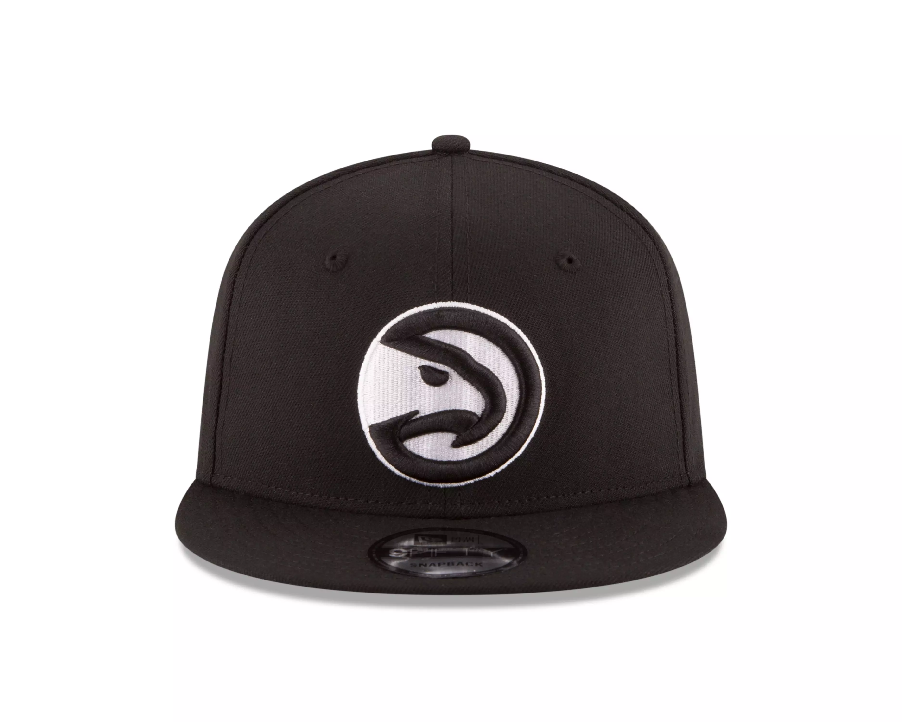 New Era Atlanta Hawks 9FIFTY Snapback Hat - Black/White - BLACK/WHITE