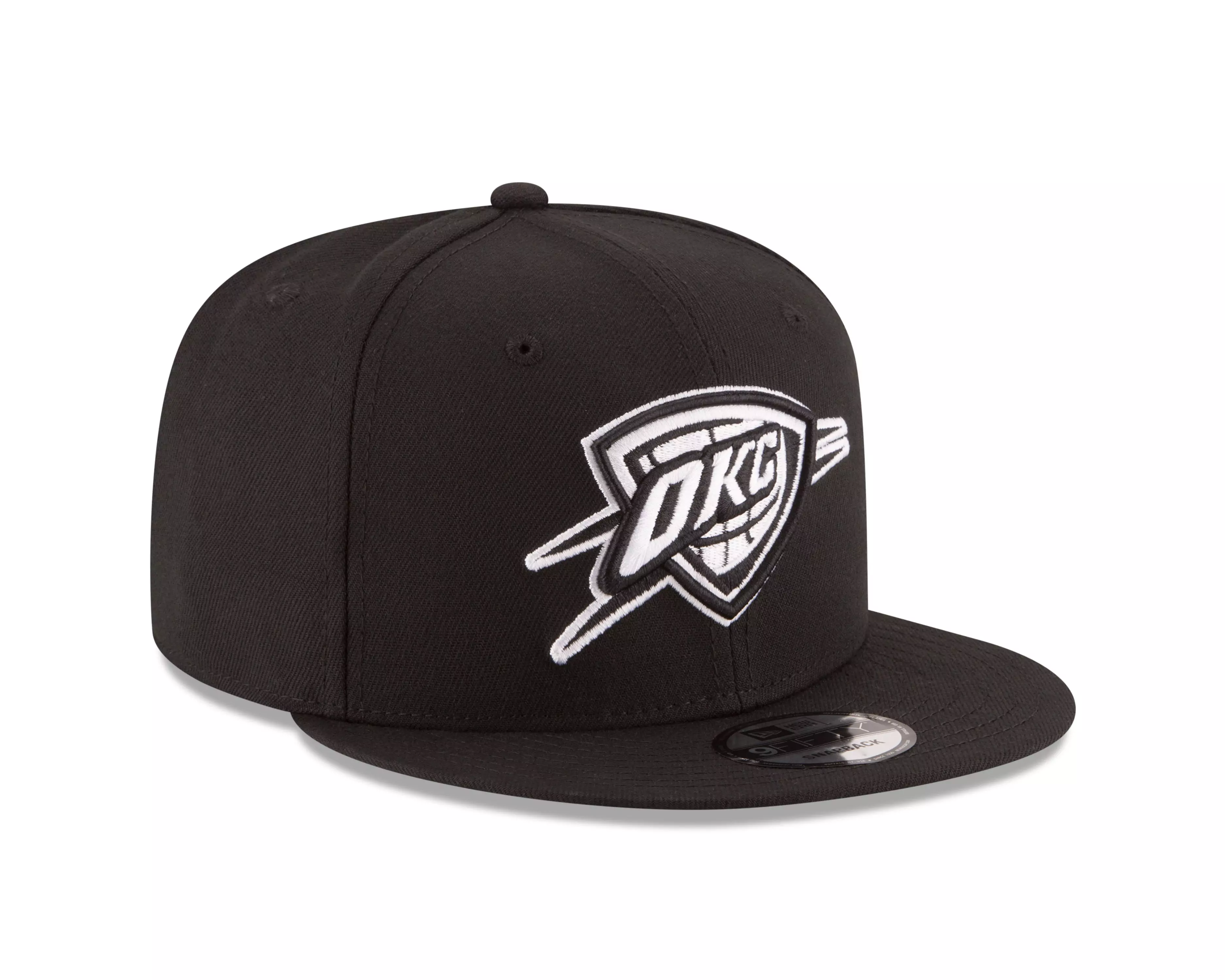 New Era Oklahoma City Thunder 9FIFTY Snapback Hat-Black/White - BLACK/WHITE
