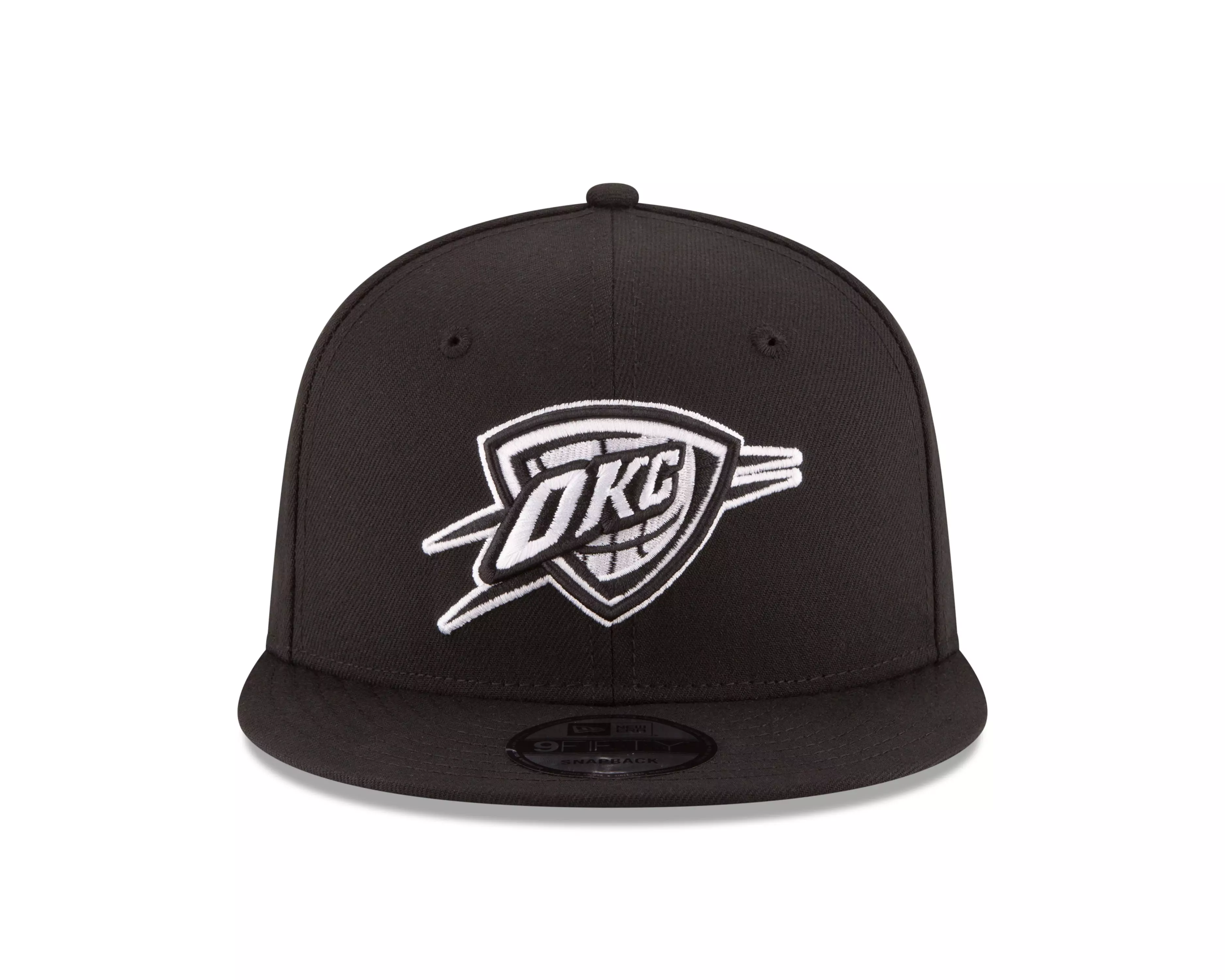 New Era Oklahoma City Thunder 9FIFTY Snapback Hat-Black/White - BLACK/WHITE