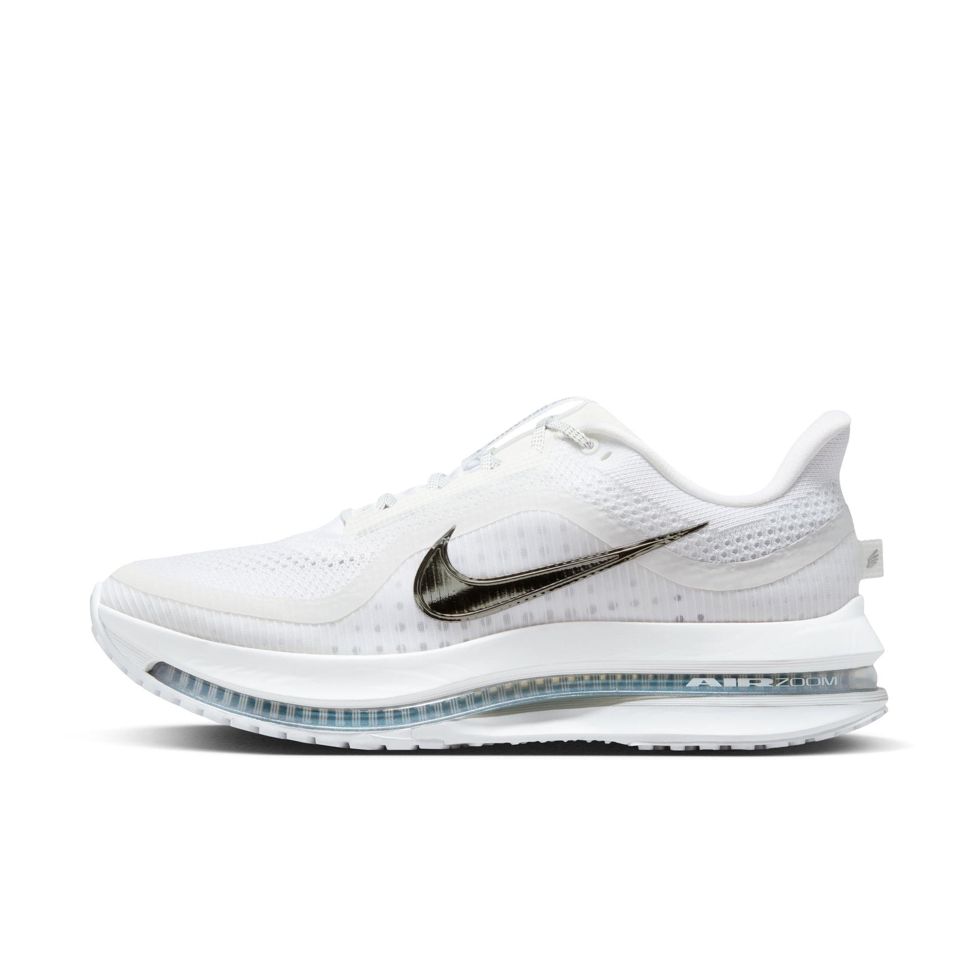 Nike Pegasus Premium "White/Metallic Silver" Men's Road Running Shoe - WHITE/SILVER Thumbnail View 3