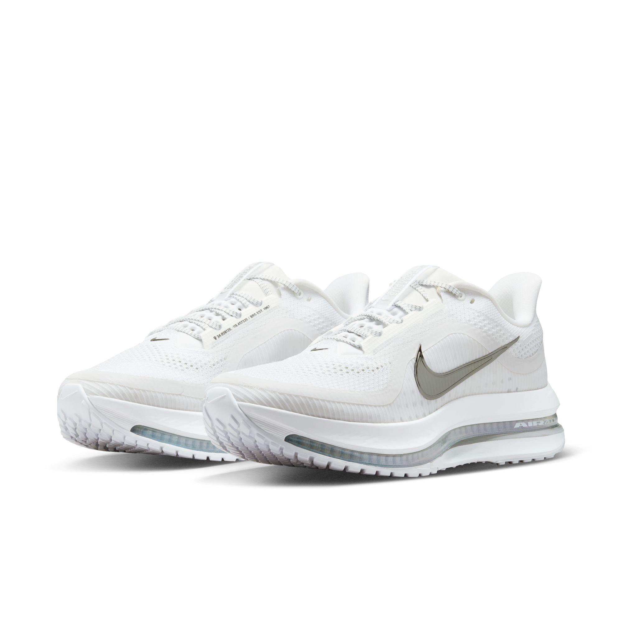 Nike Pegasus Premium "White/Metallic Silver" Men's Road Running Shoe - WHITE/SILVER Thumbnail View 5