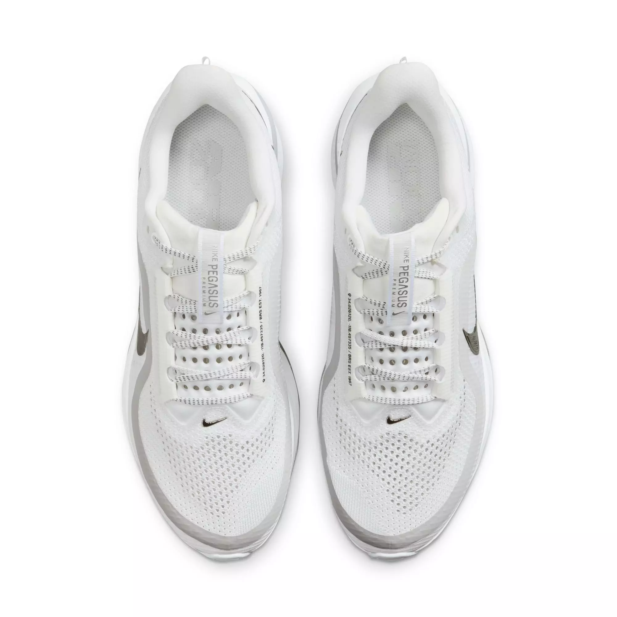 Nike Pegasus Premium "White/Metallic Silver" Men's Road Running Shoe - WHITE/SILVER