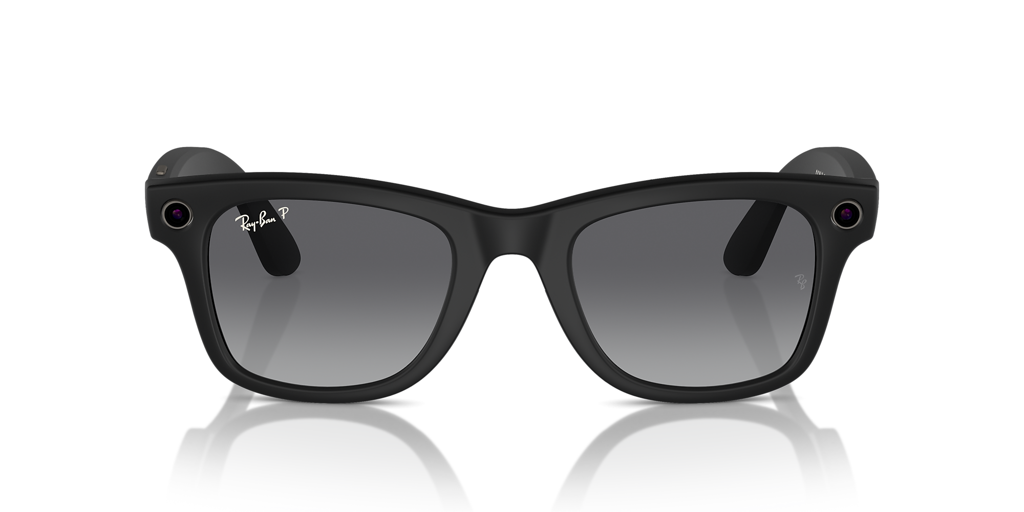 Ray-Ban Meta Wayfarer Sunglasses - Matte Black Frame - BLACK Thumbnail View 2