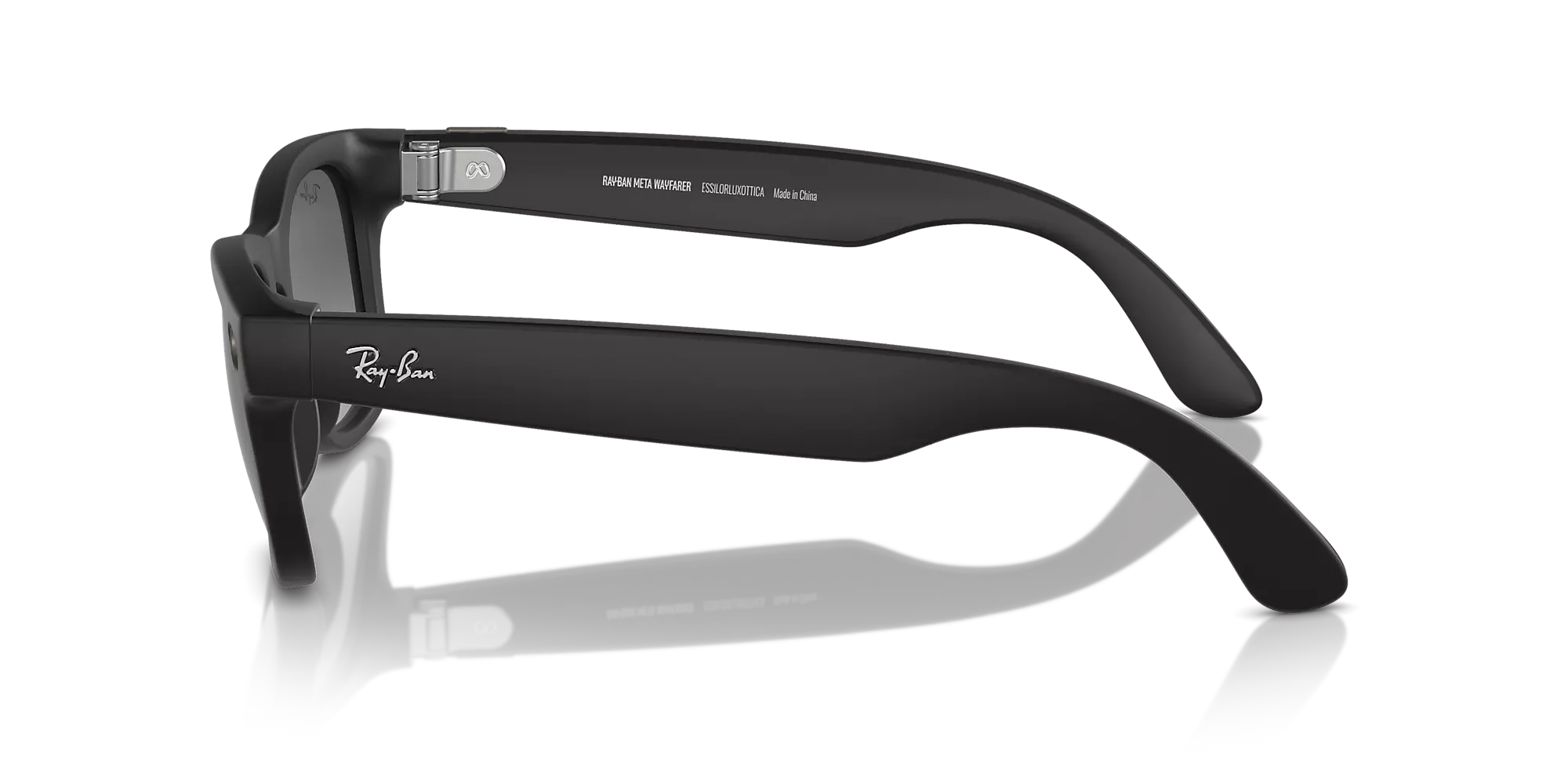 Ray-Ban Meta Wayfarer Sunglasses - Matte Black Frame - BLACK