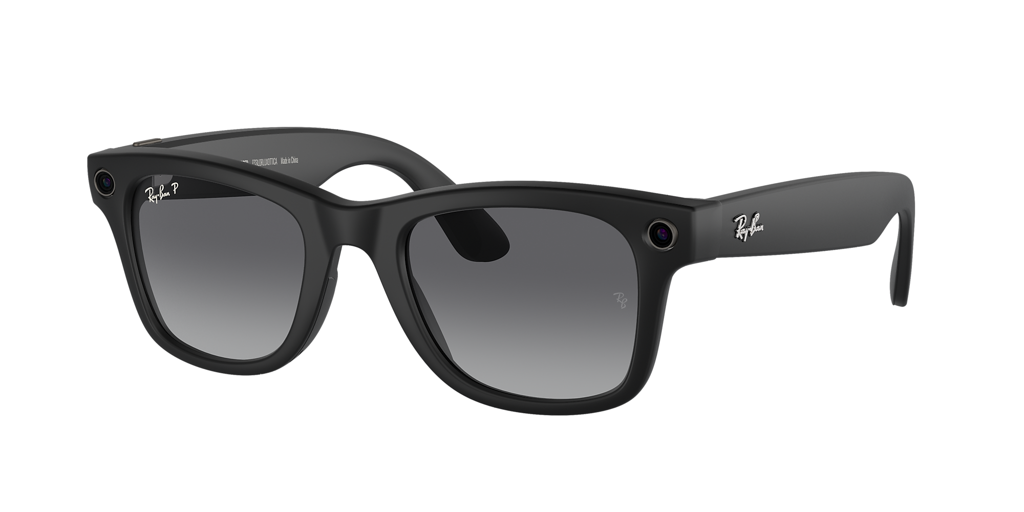 Ray-Ban Meta Wayfarer Sunglasses - Matte Black Frame - BLACK Thumbnail View 5