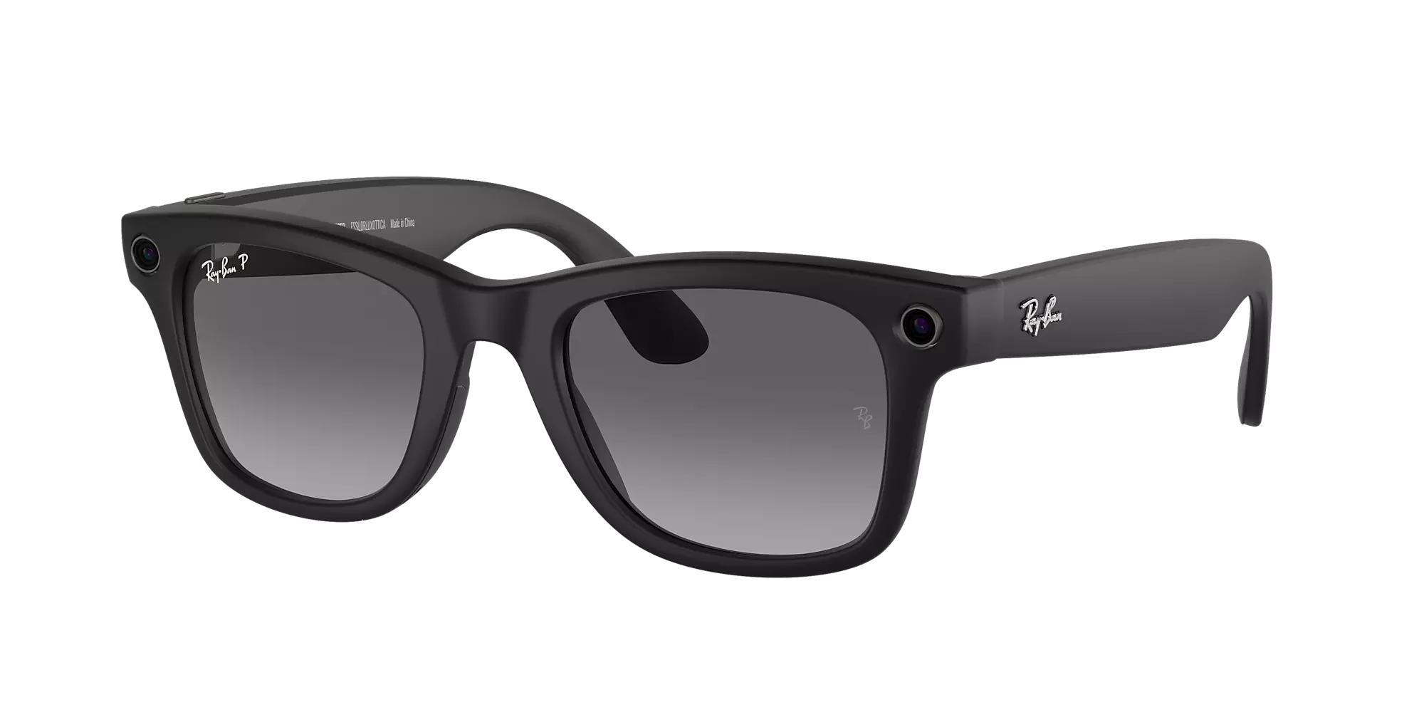 Ray-Ban Meta Wayfarer Sunglasses - Matte Black Frame - BLACK