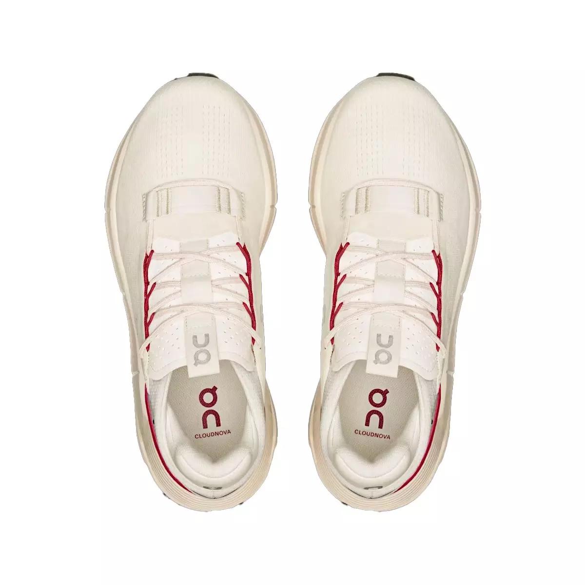 On Cloudnova 2 "Ivory/Grenadine" Women's Shoe - IVORY