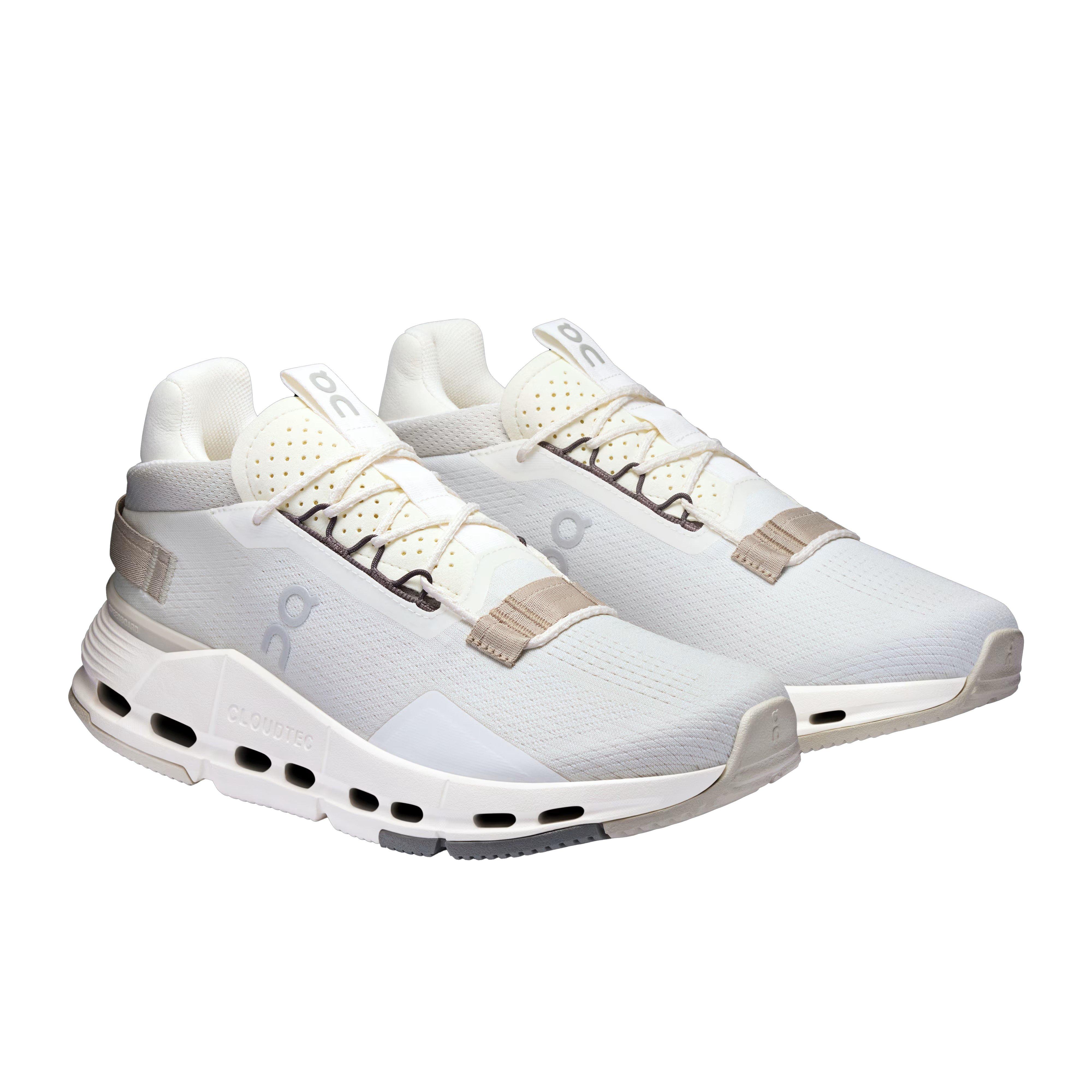 On Cloudnova 2 "Ice/Sand" Women's Shoe - WHITE/BEIGE Thumbnail View 6