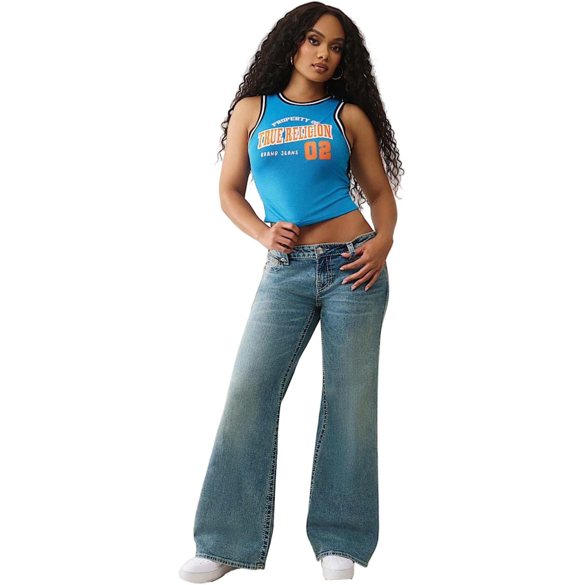 True Religion Women's Sporty Mesh Tank - BLUE/ORANGE Thumbnail View 5