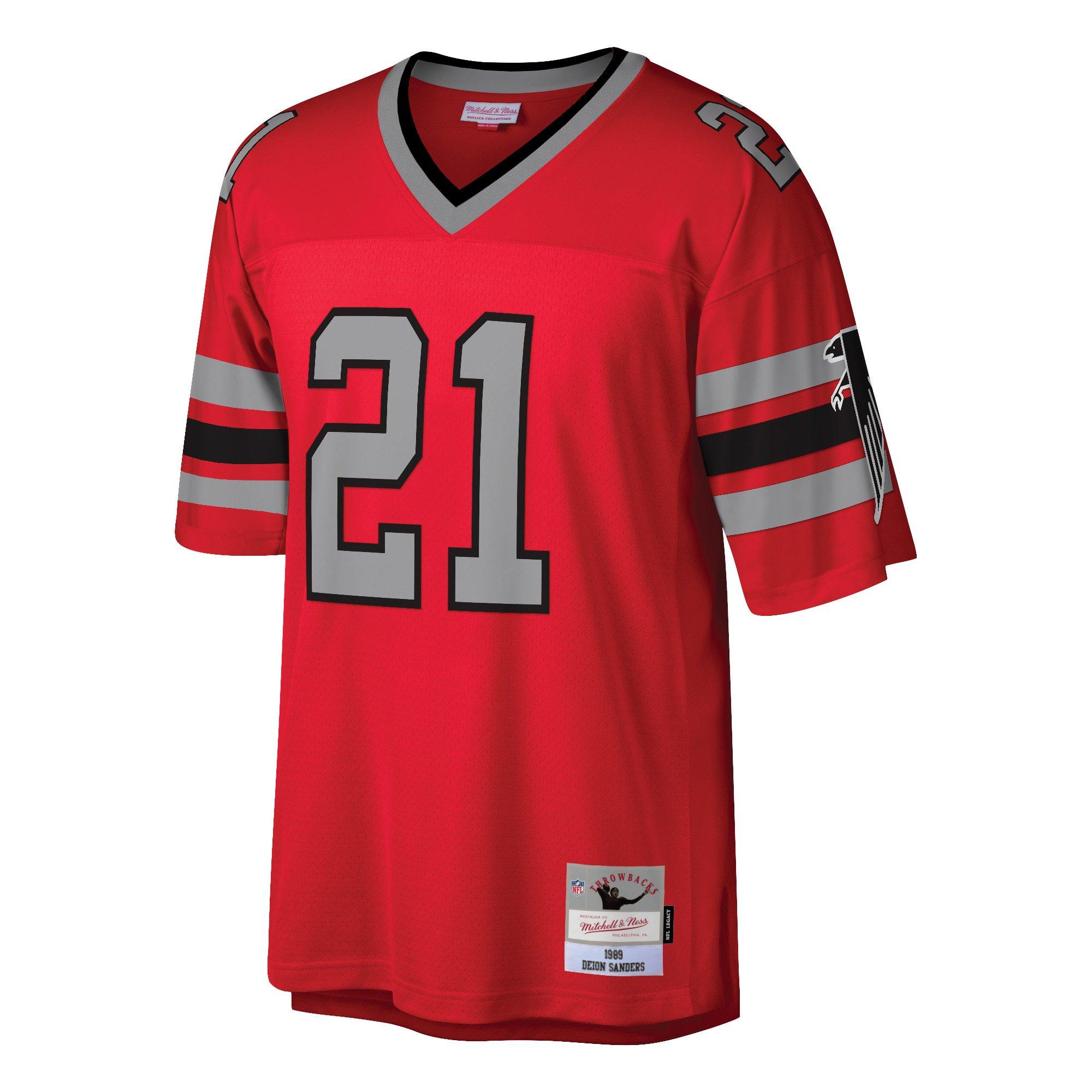 Mitchell & Ness Atlanta Falcons 1989 Deion Sanders Jersey - Red - RED Thumbnail View 1