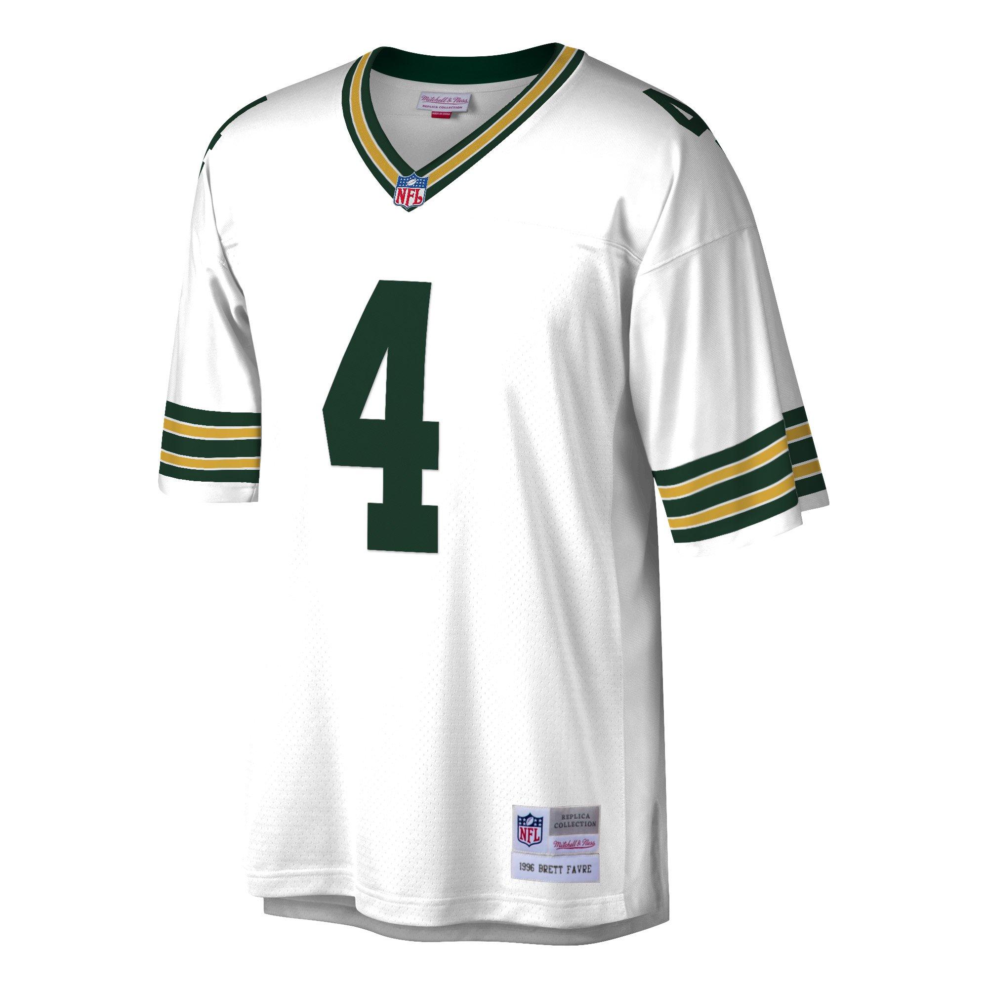 Mitchell & Ness Green Bay Packers 1996 Brett Favre Jersey-White - WHITE Thumbnail View 1