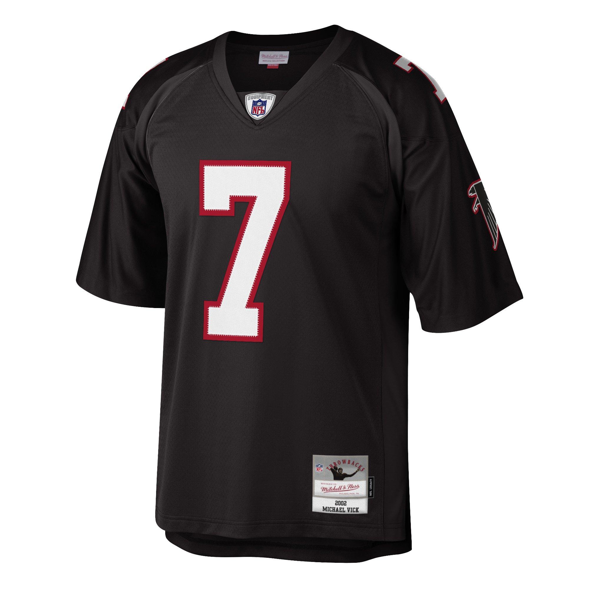 Mitchell & Ness Atlanta Falcons 2002 Michael Vick Jersey-Black - BLACK Thumbnail View 1