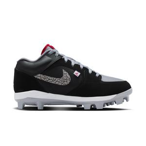 Jordan Stadium 90 Low MCS "Black/Fire Red/Cement Grey/White" Men's Baseball Cleat