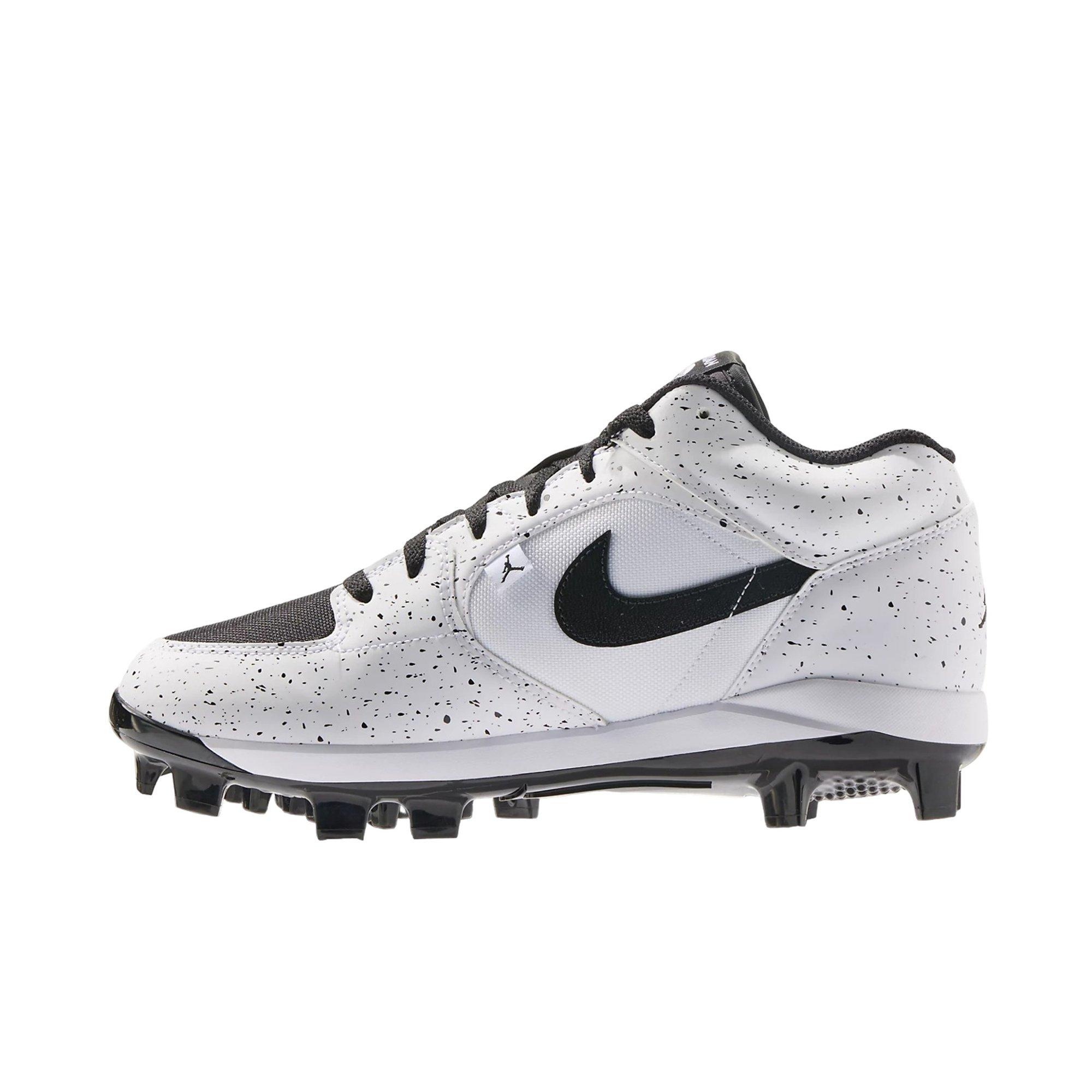 Jordan Stadium 90 Low MCS "White/Black" Men's Baseball Cleat - WHITE/BLACK Thumbnail View 2