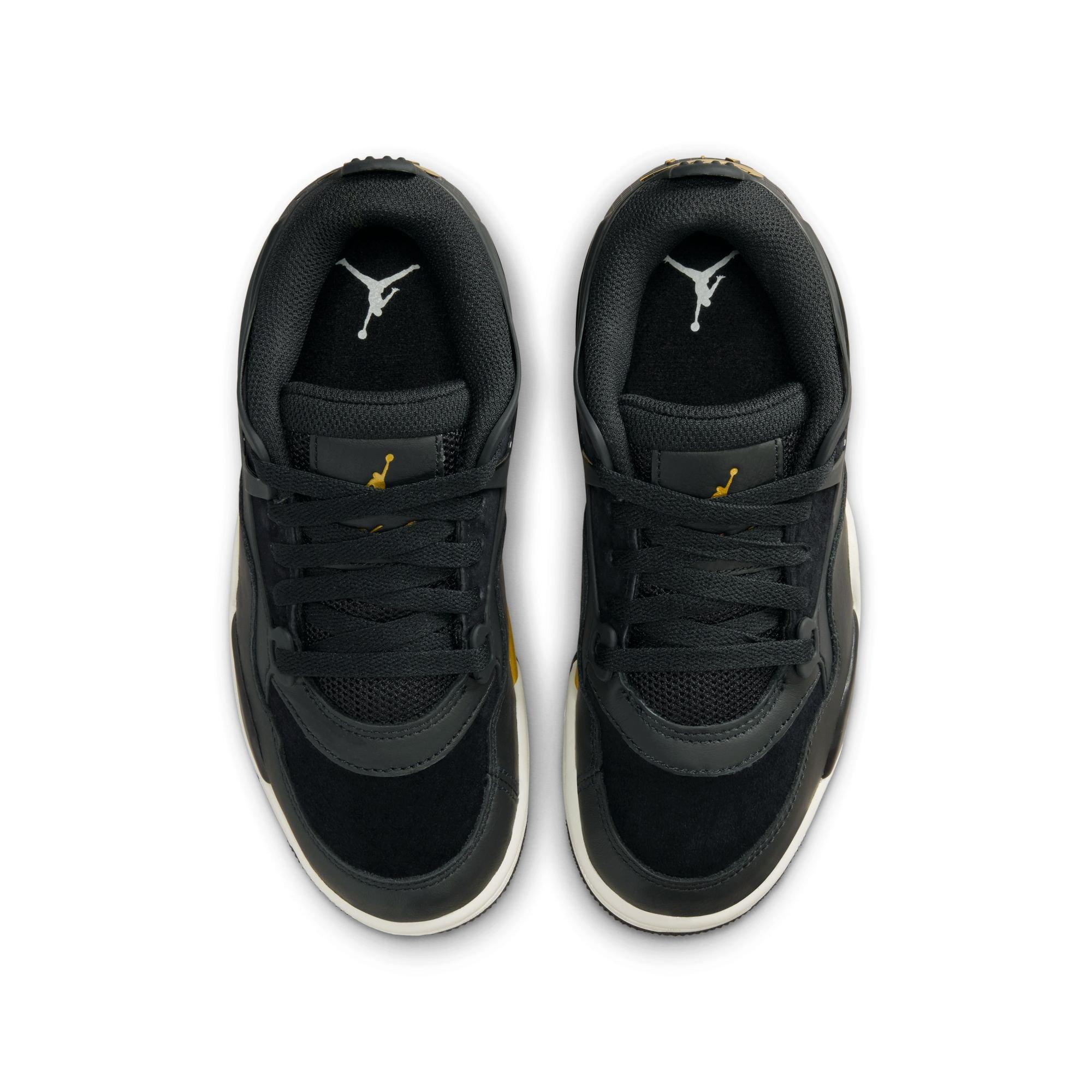 Jordan 4 RM "Black/Metallic Gold/Sail/Team Gold" Grade School Boys' Shoe - BLACK/GOLD Thumbnail View 7