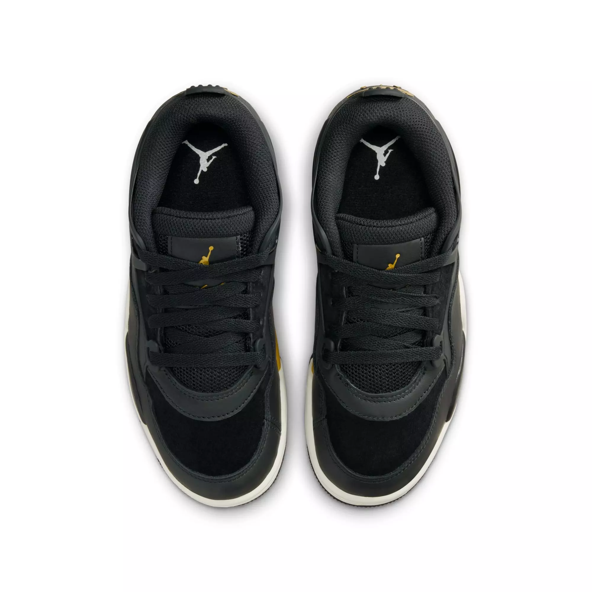 Jordan 4 RM "Black/Metallic Gold/Sail/Team Gold" Grade School Boys' Shoe - BLACK/GOLD