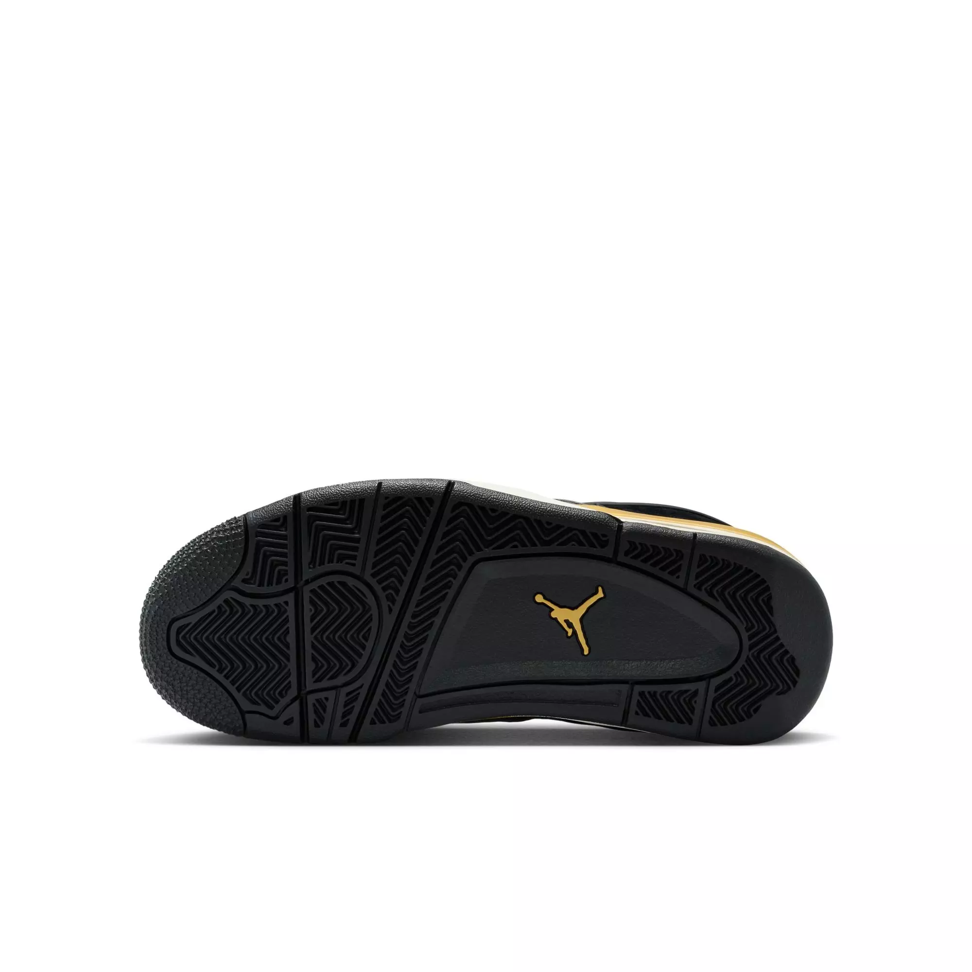 Jordan 4 RM "Black/Metallic Gold/Sail/Team Gold" Grade School Boys' Shoe - BLACK/GOLD