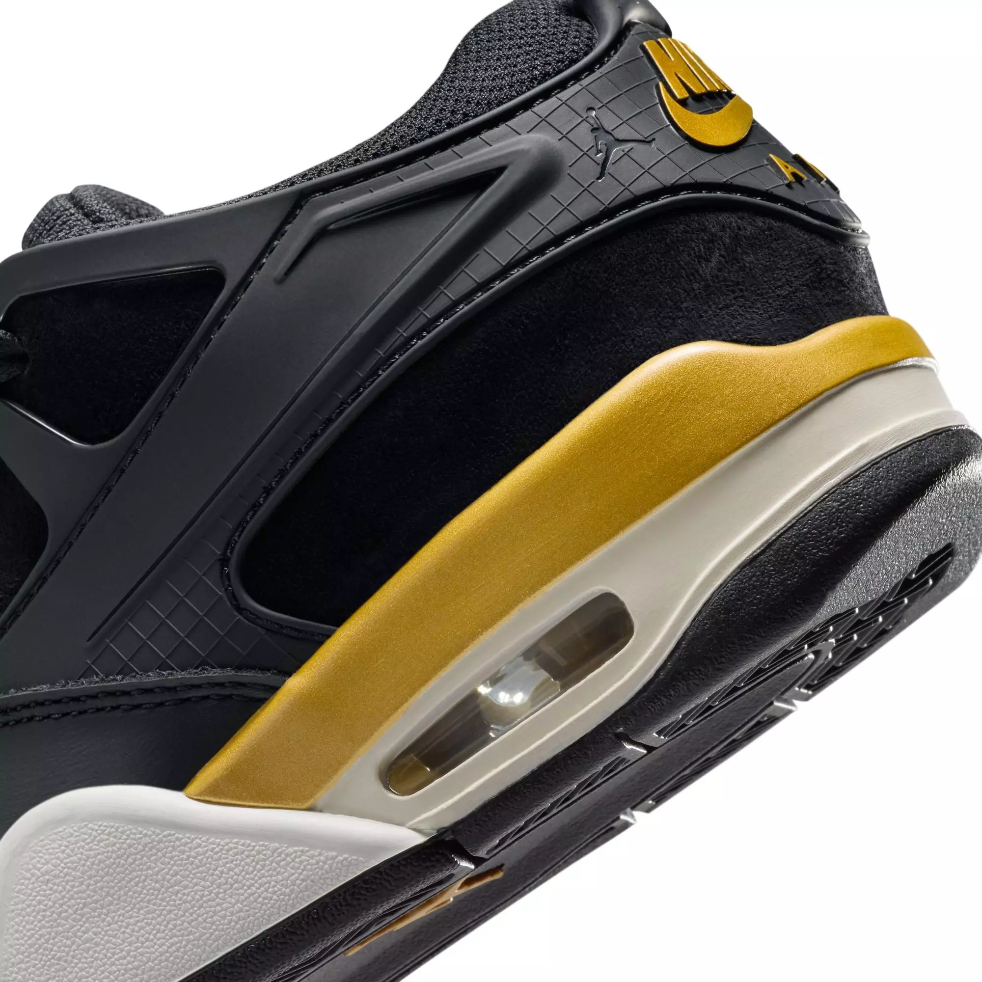 Jordan 4 RM "Black/Metallic Gold/Sail/Team Gold" Grade School Boys' Shoe - BLACK/GOLD
