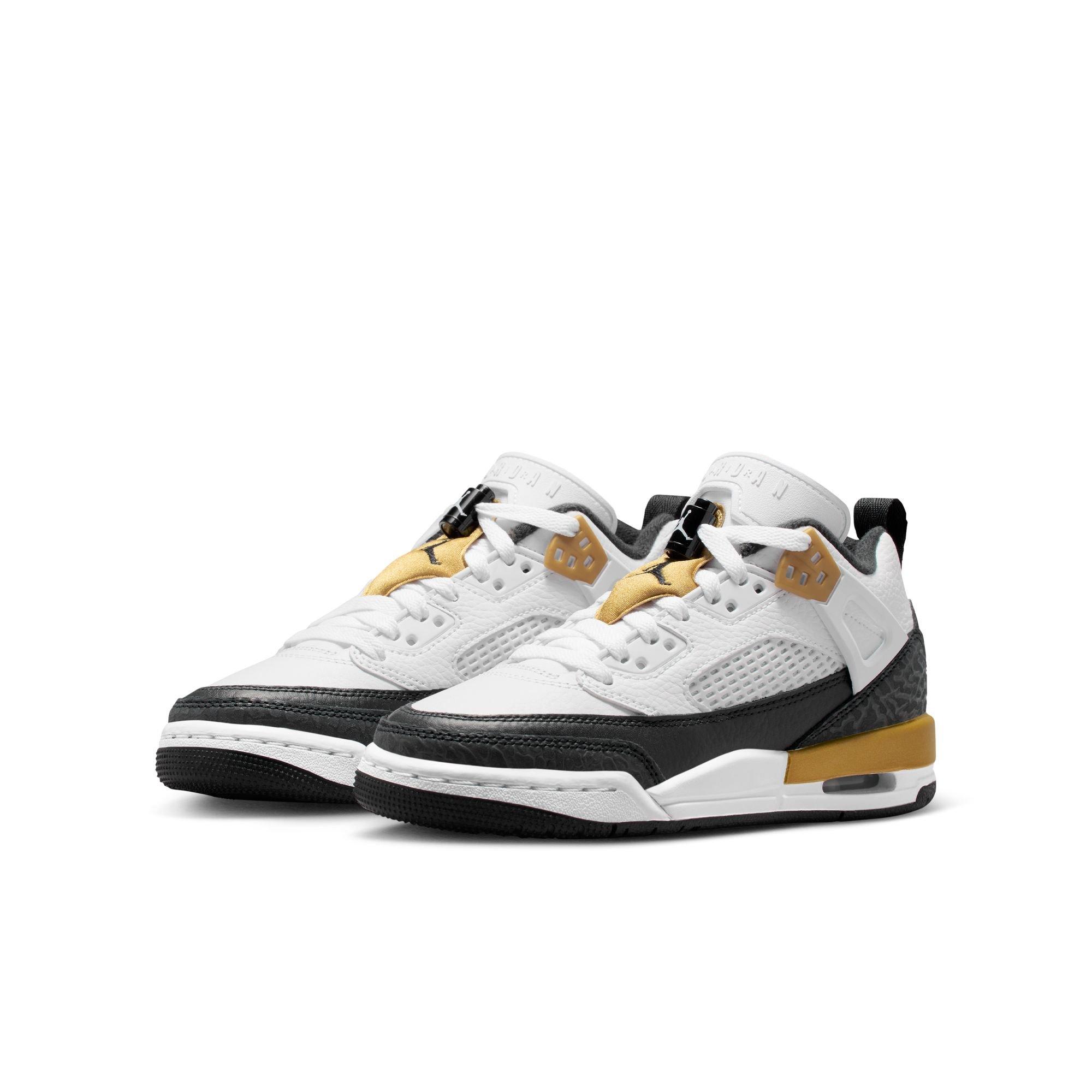 Jordan Spizike Low Grade School Boys' "White/Black/Metallic Gold" Shoe