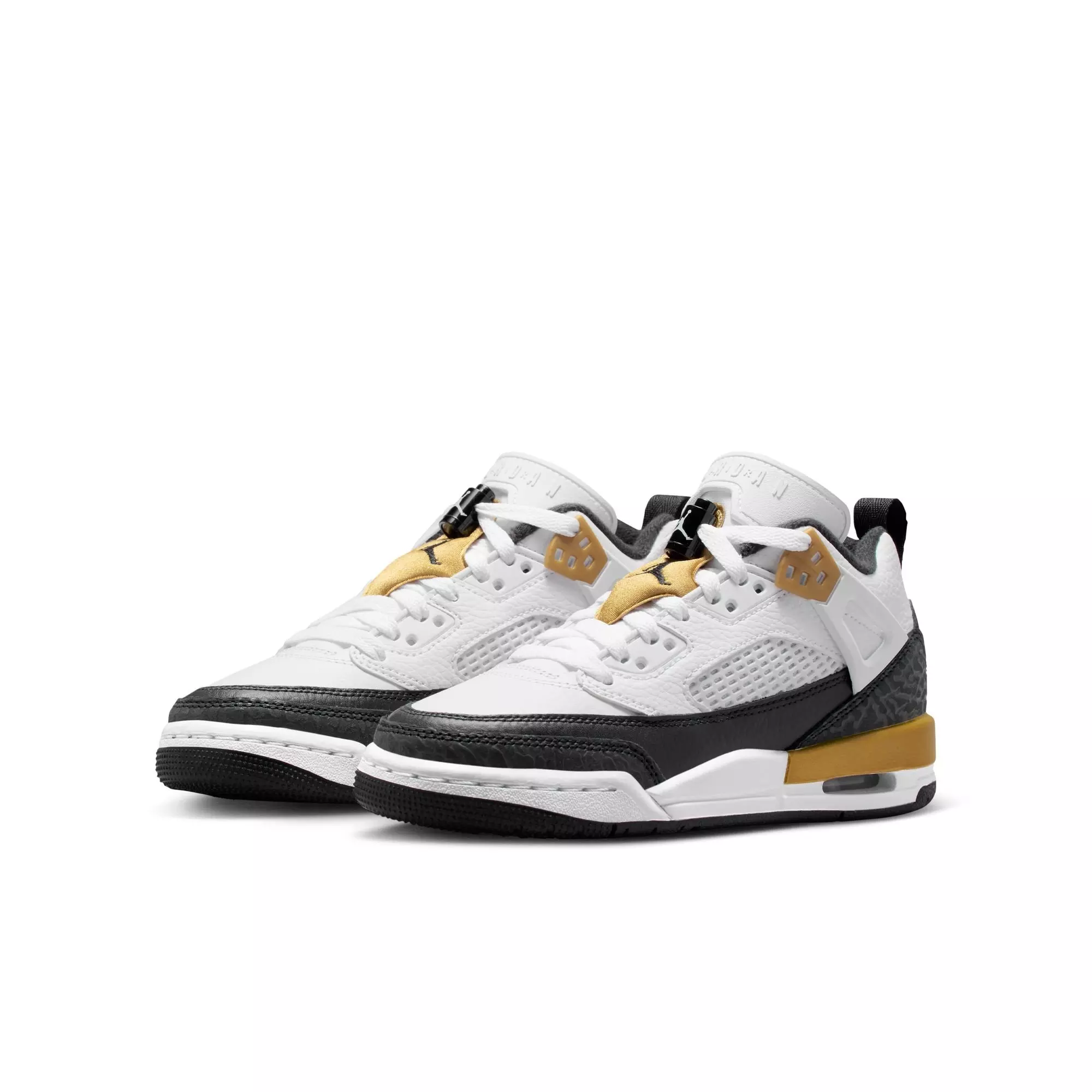 Jordan Spizike Low "White/Black/Metallic Gold" Grade School Boys' Shoe - WHITE/BLACK/GOLD