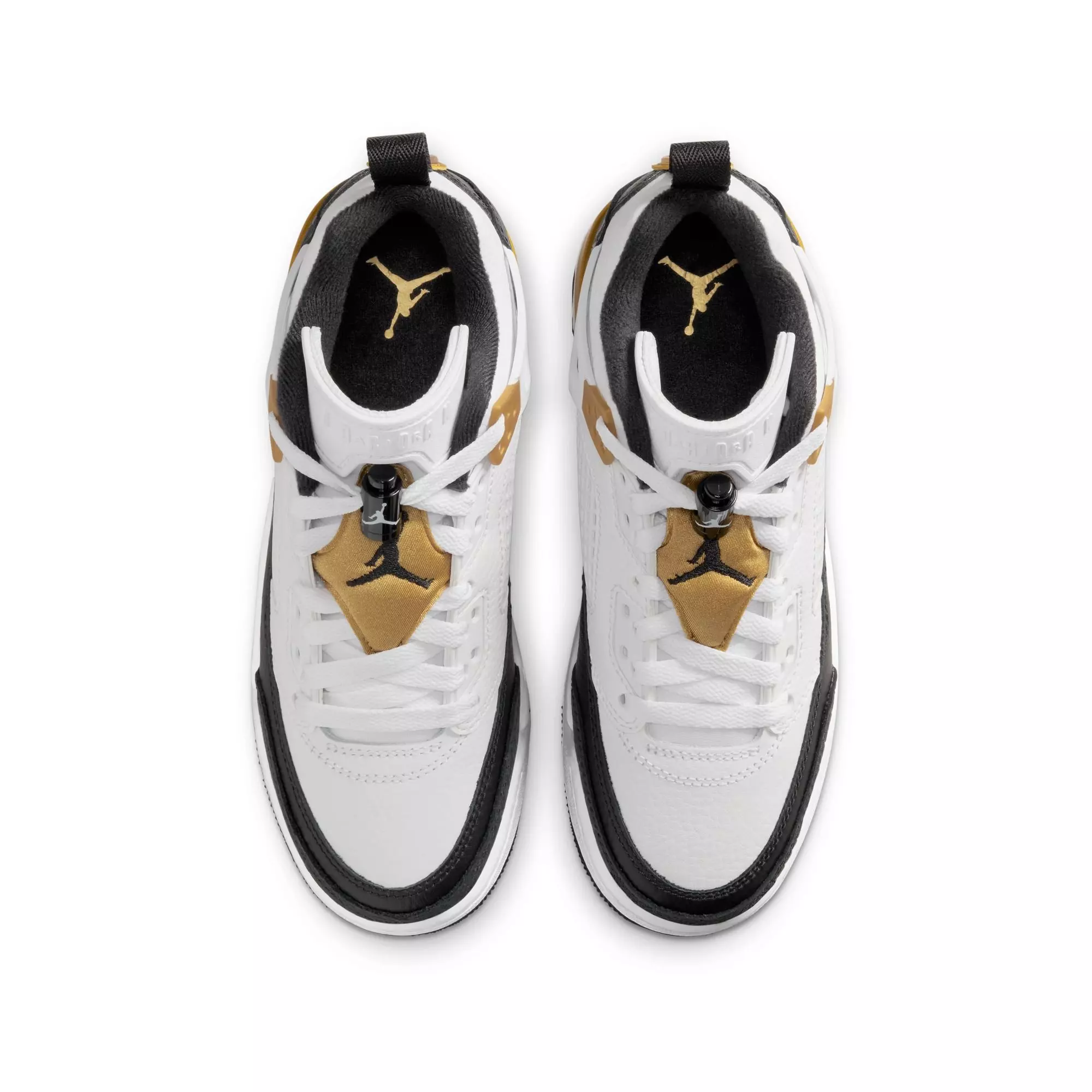Jordan Spizike Low "White/Black/Metallic Gold" Grade School Boys' Shoe - WHITE/BLACK/GOLD