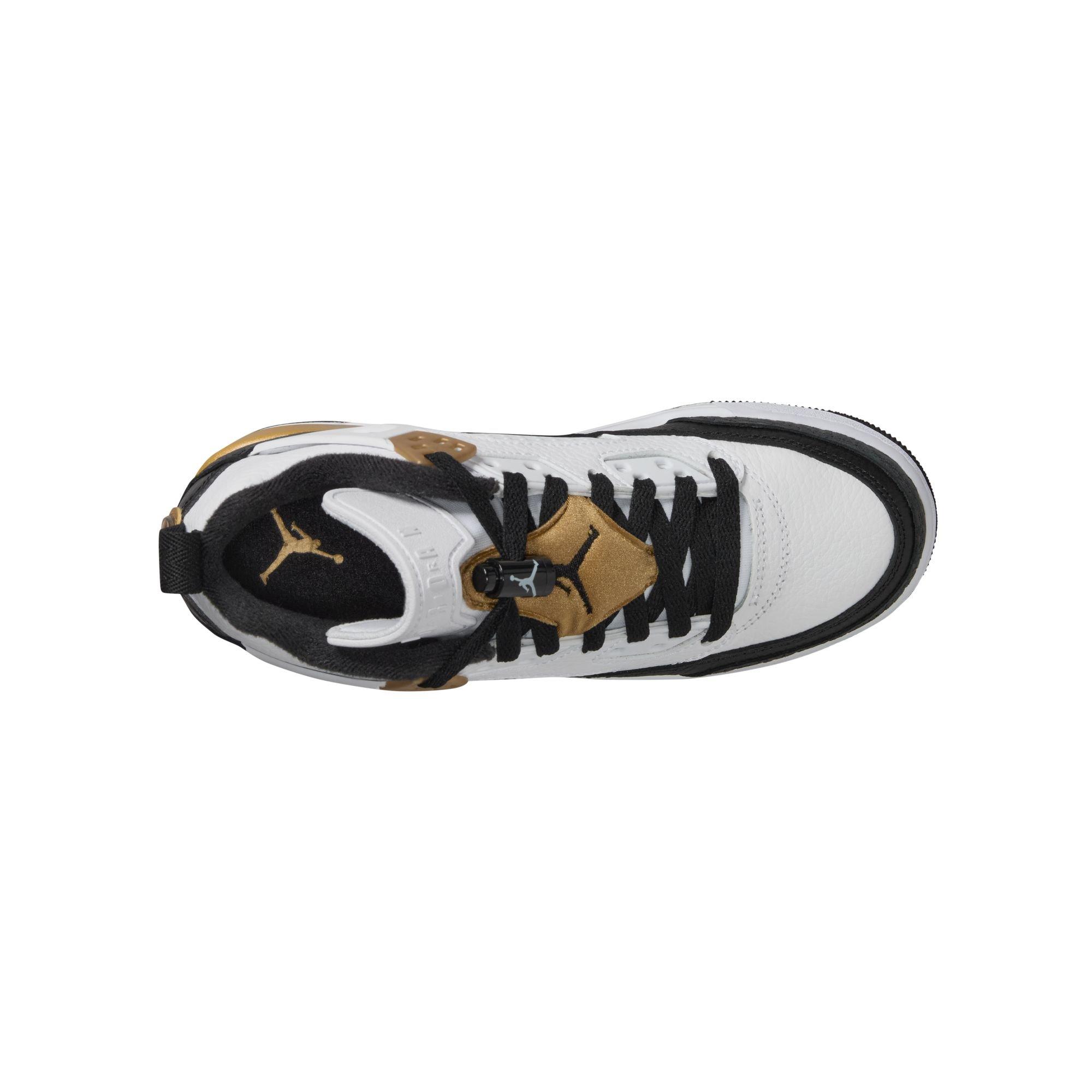 Jordan Spizike Low Grade School Boys' "White/Black/Metallic Gold" Shoe