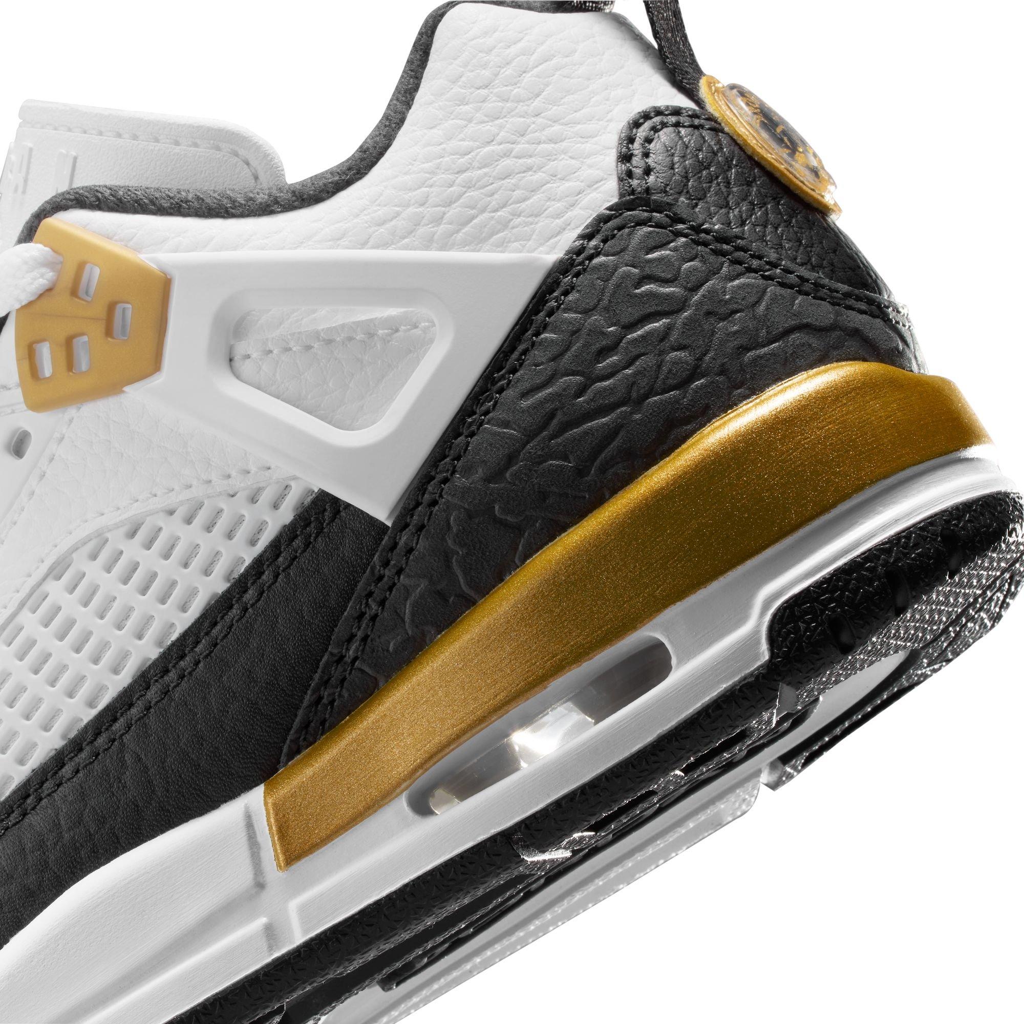 Jordan Spizike Low Grade School Boys' "White/Black/Metallic Gold" Shoe