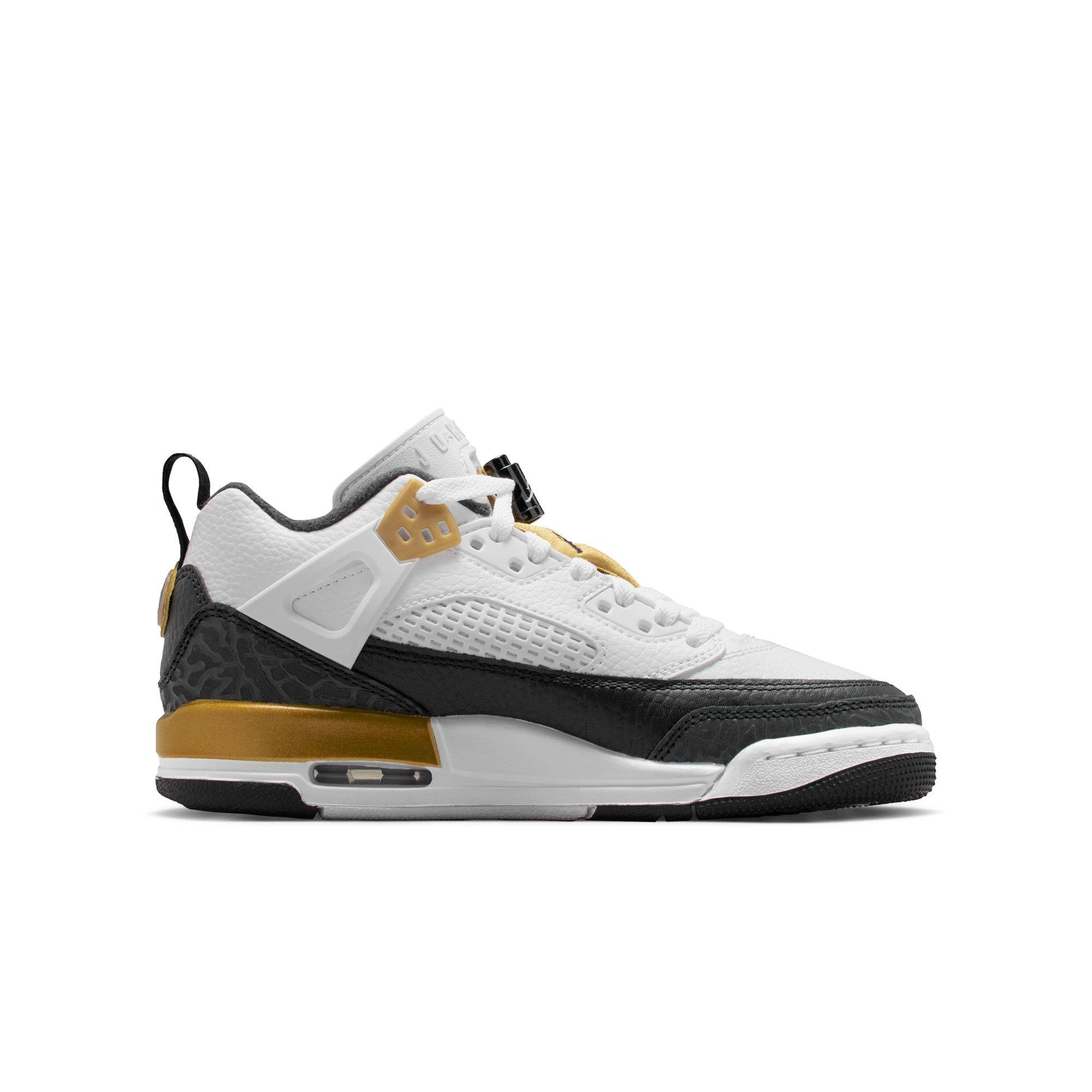 Jordan Spizike Low Grade School Boys' "White/Black/Metallic Gold" Shoe
