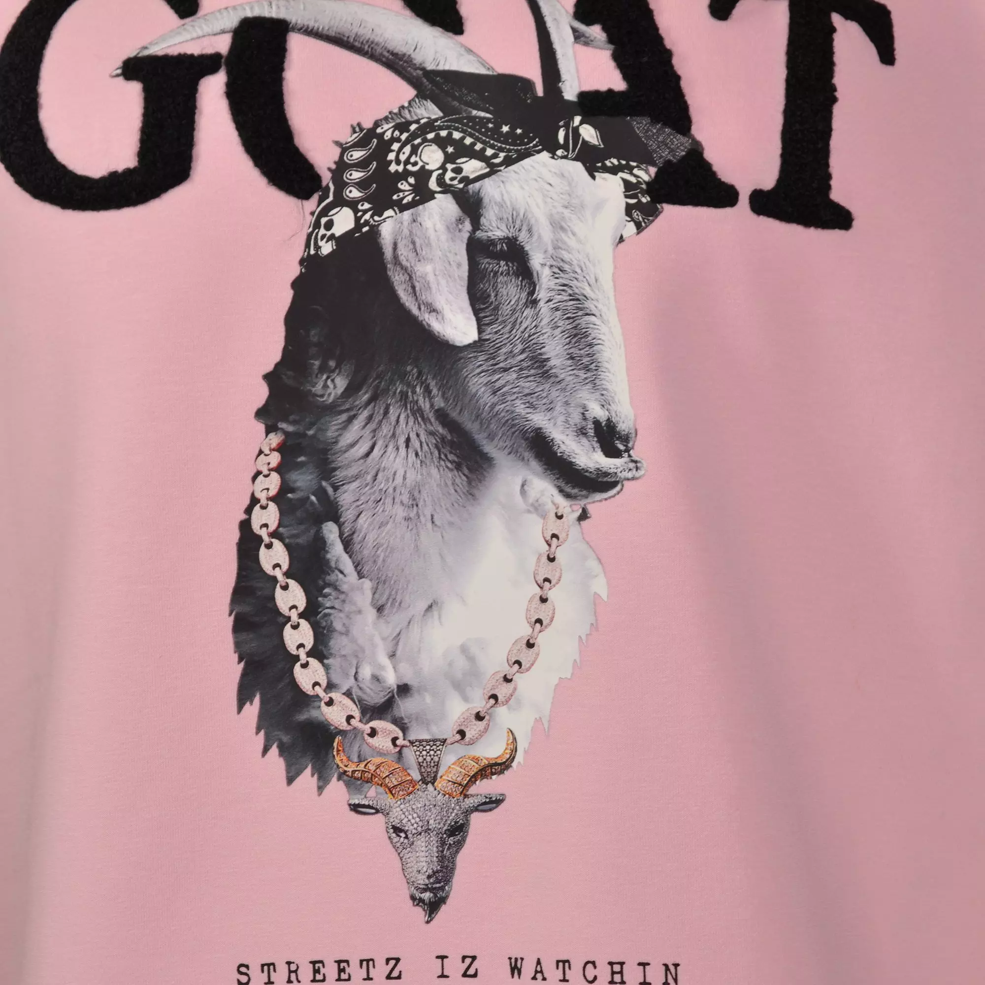 Streetz Iz Watchin Big Girls' GOAT Tee - Soft Pink - PINK