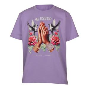 Streetz Iz Watchin Big Girls' Blessed Tee - Light Purple