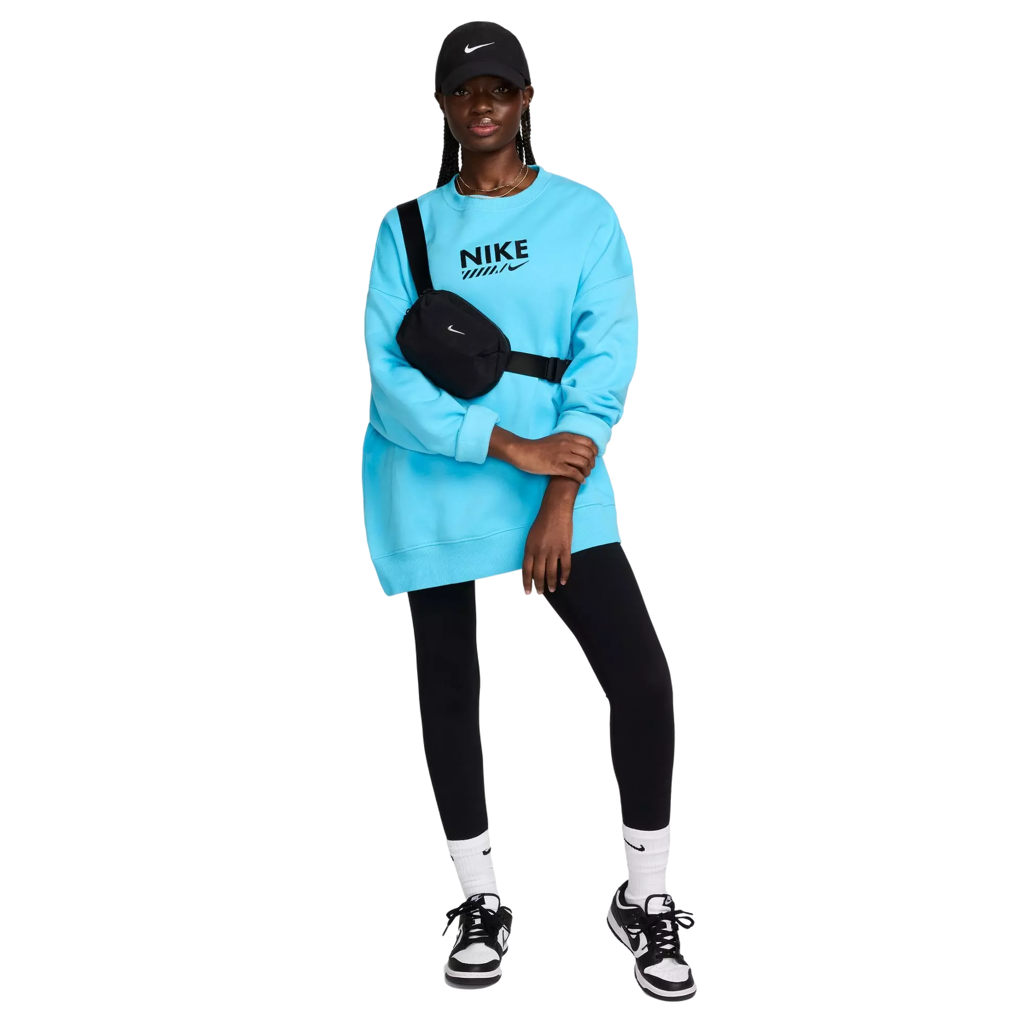 Nike Women's One Seamless Front High-Waisted Full-Length Leggings - Black - BLACK