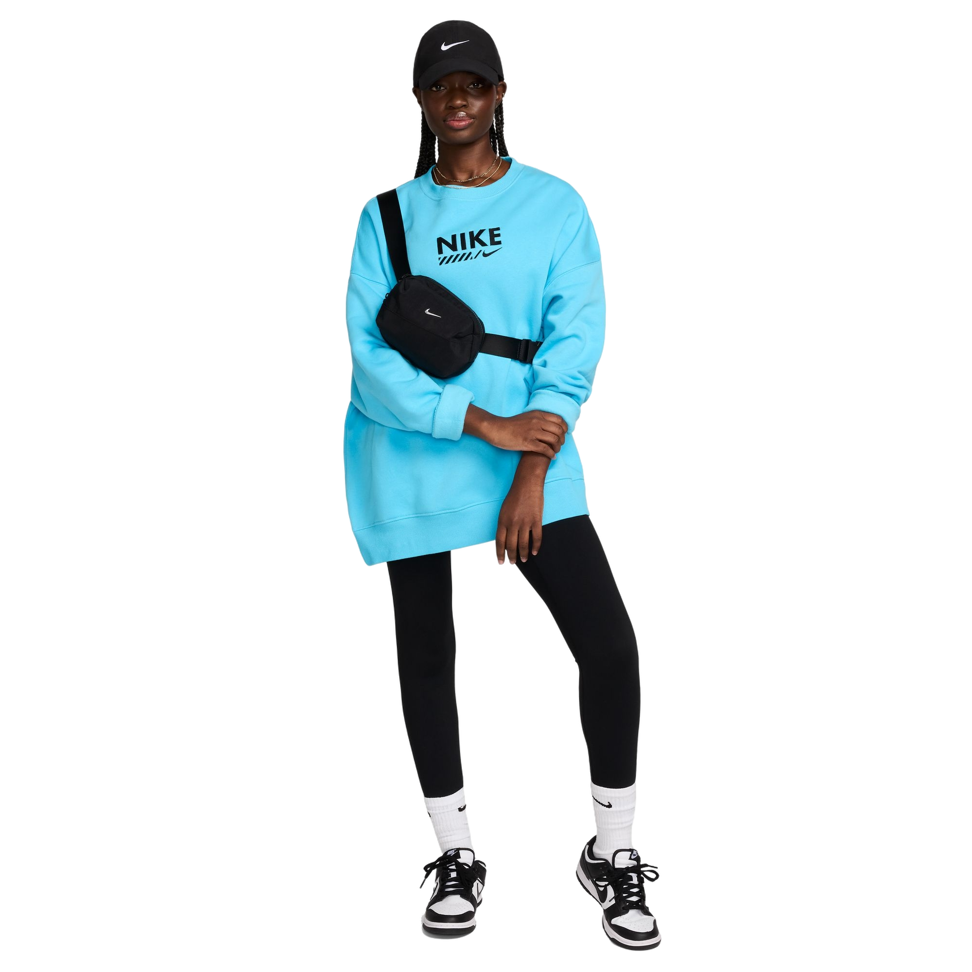 Nike Women's One Seamless Front High-Waisted Full-Length Leggings - BLACK Thumbnail View 9