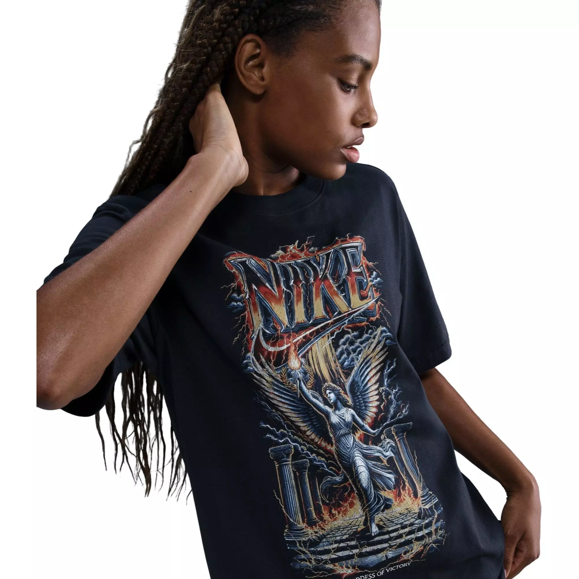 Nike Women's Sportswear Loose Tee - Navy - BLACK