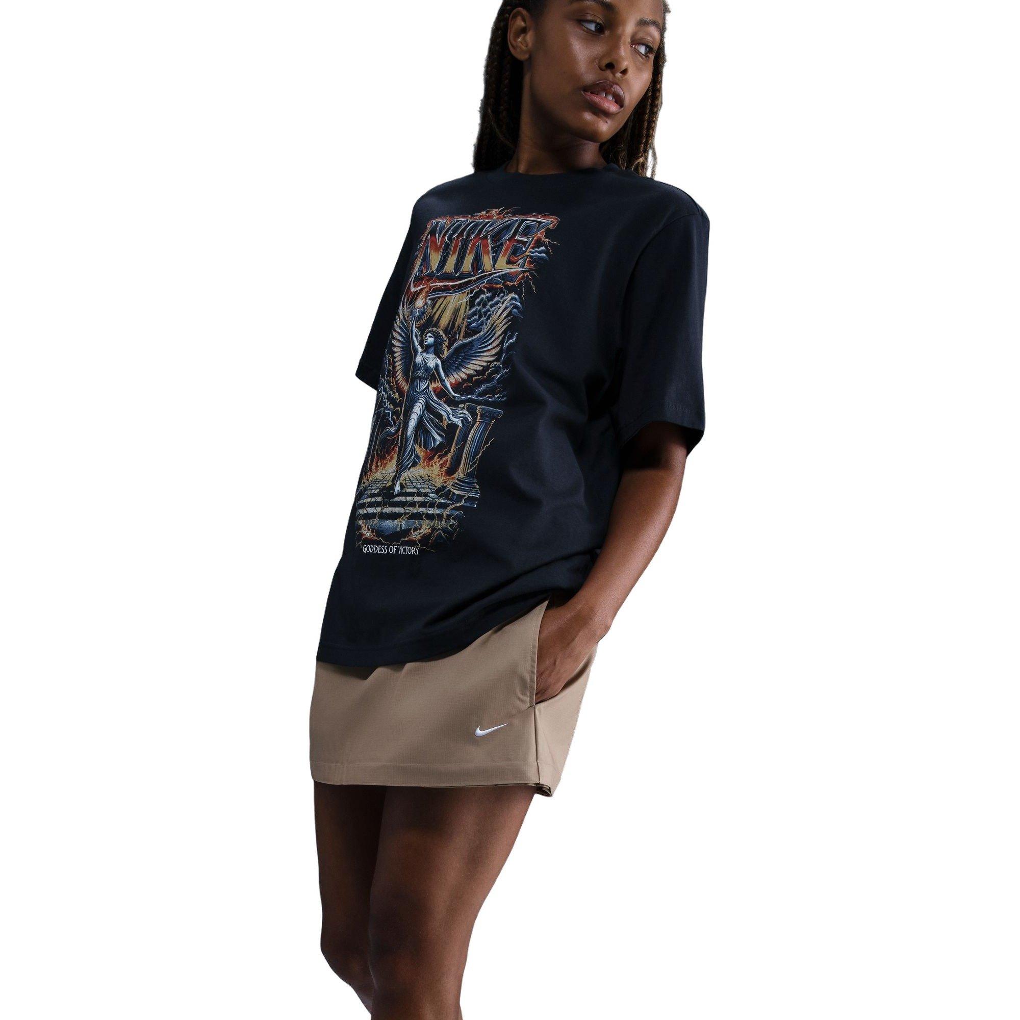 Nike Women's Sportswear Loose Tee-Navy - BLACK Thumbnail View 5