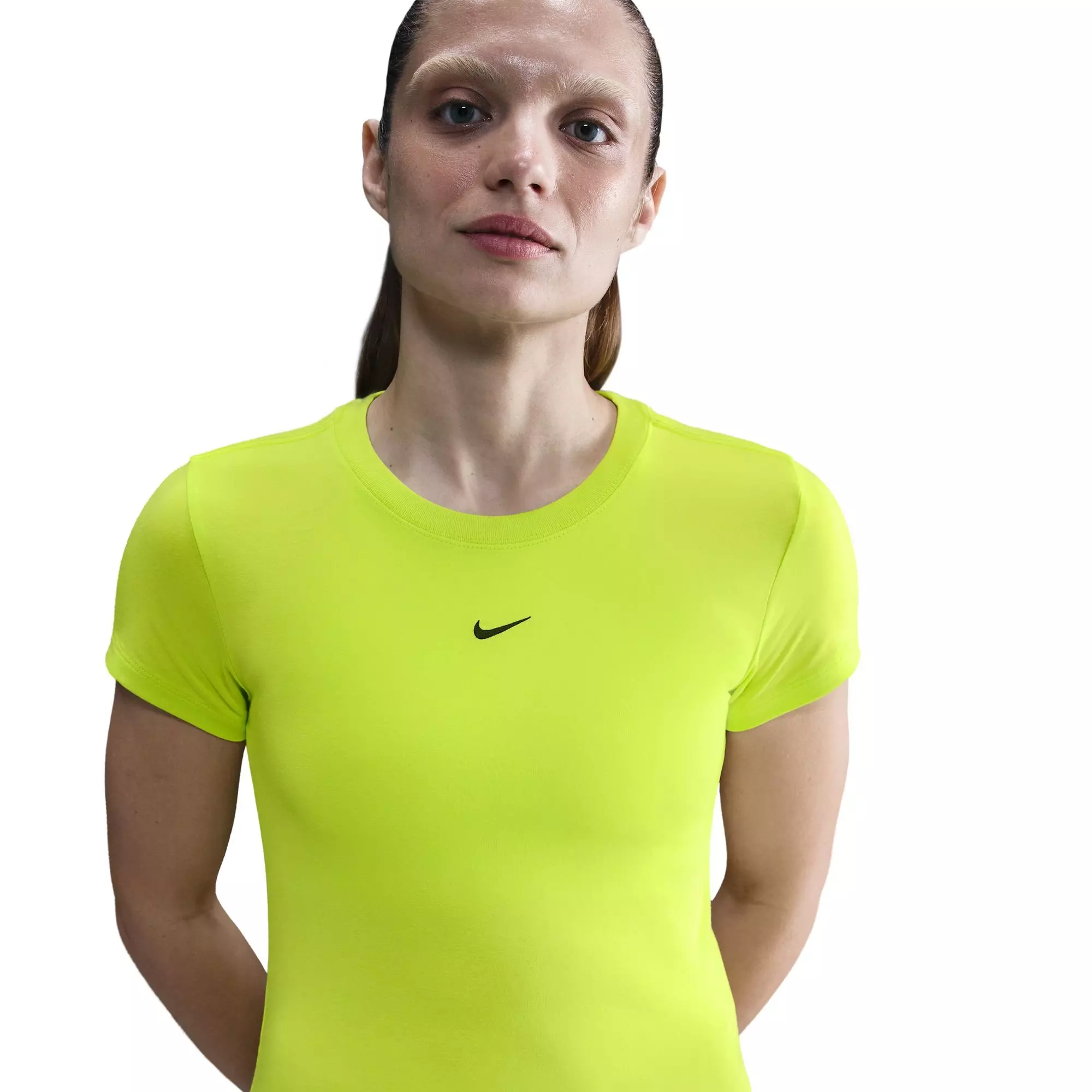 Nike Women's Sportswear Chill Knit Tee - Volt - VOLT