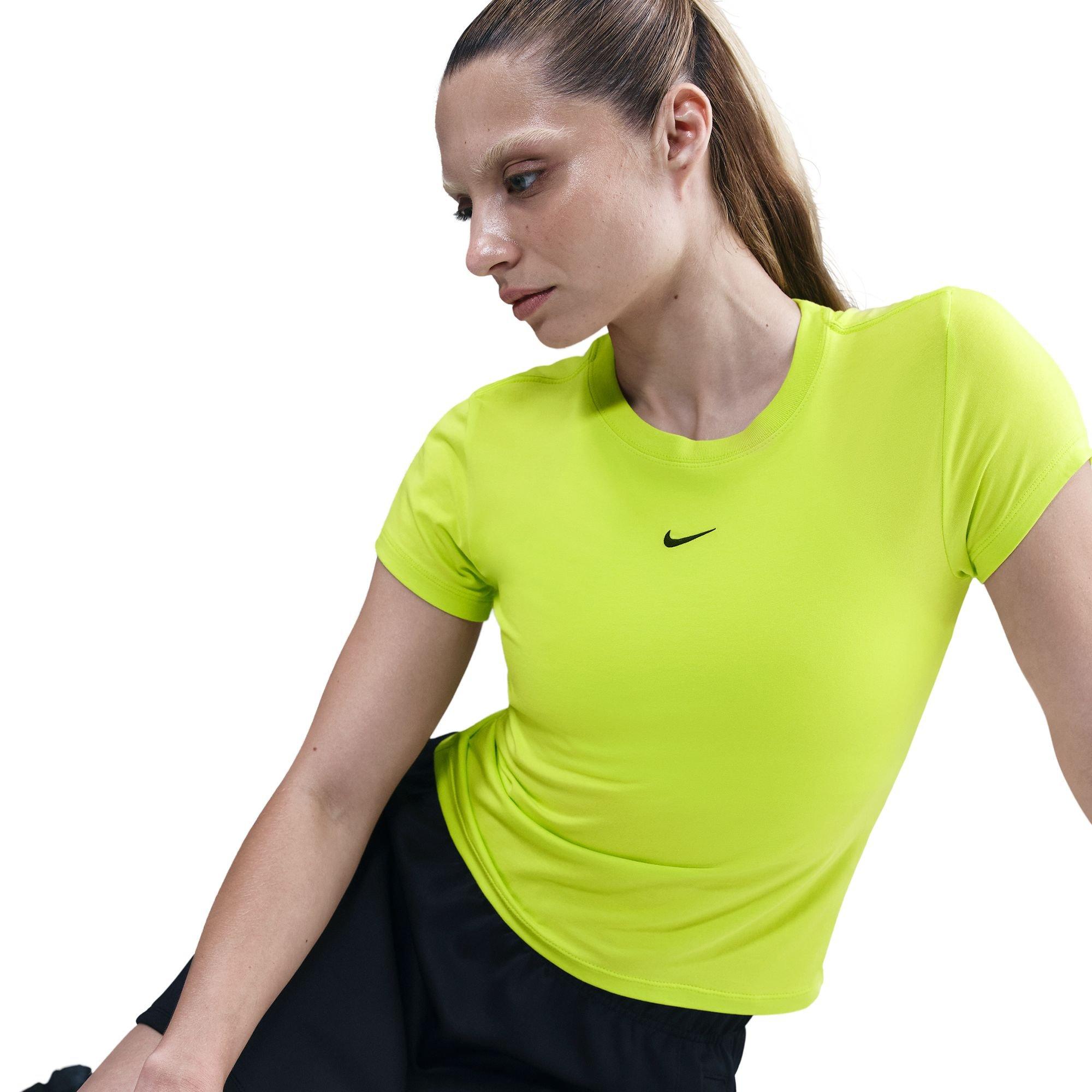 Nike Women's Sportswear Chill Knit Tee - Volt - VOLT Thumbnail View 5