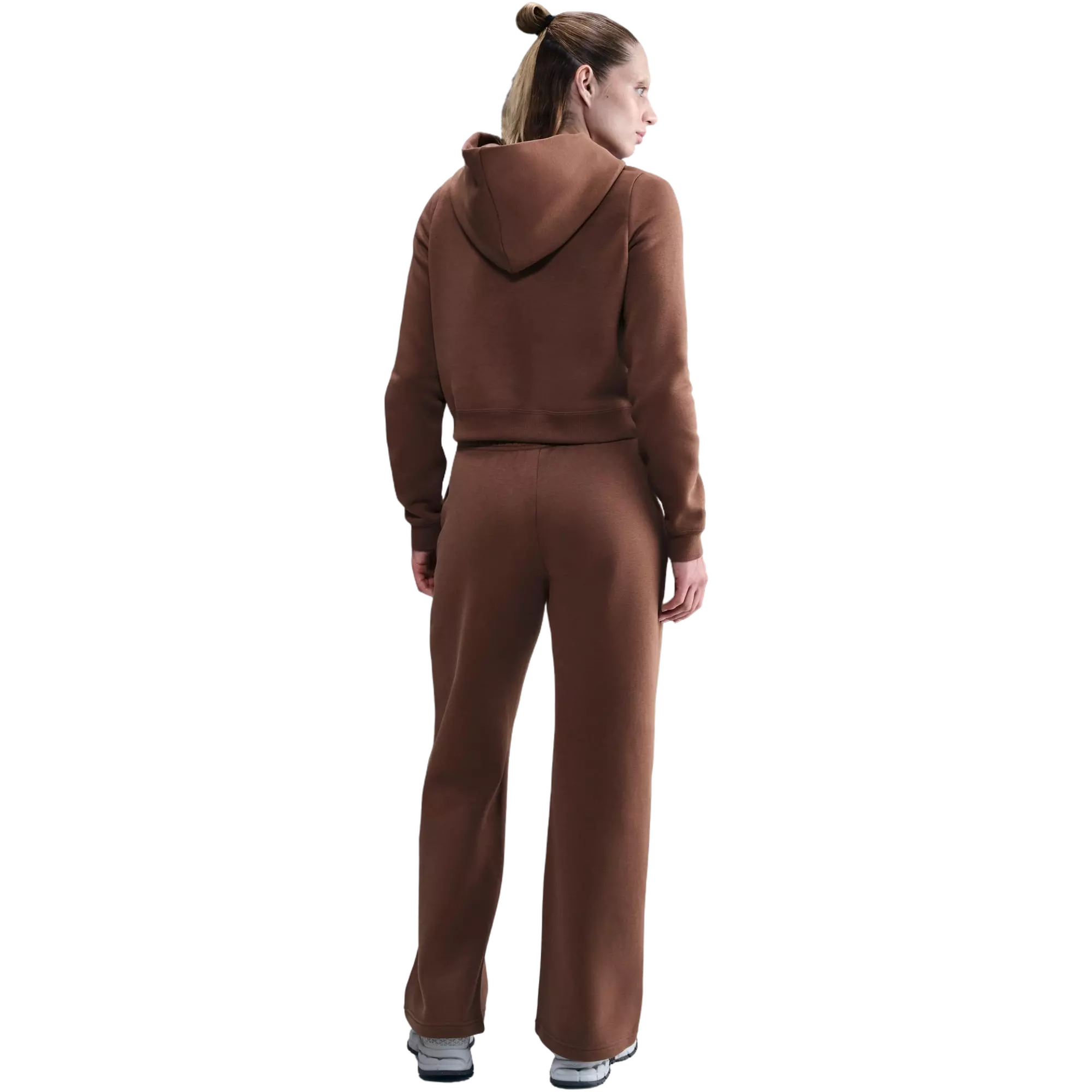 Nike Women's Sportswear Phoenix Fleece Shrunken Hoodie - BROWN