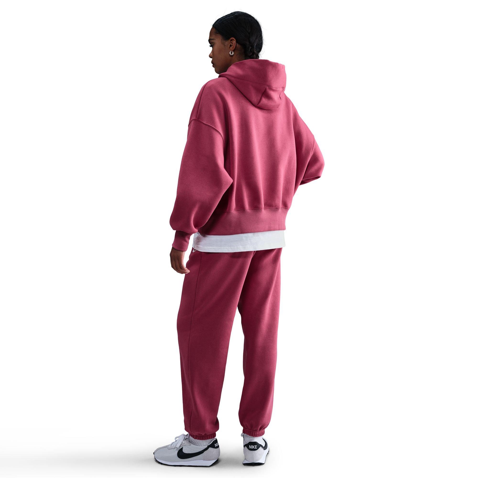 Nike Women's Sportswear Phoenix Fleece Over-Oversized Pullover Hoodie - BERRY Thumbnail View 2