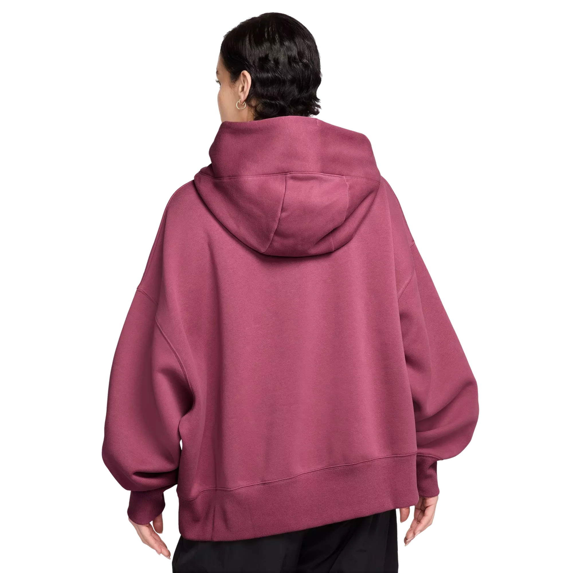 Nike Women's Sportswear Phoenix Fleece Over-Oversized Pullover Hoodie - BERRY