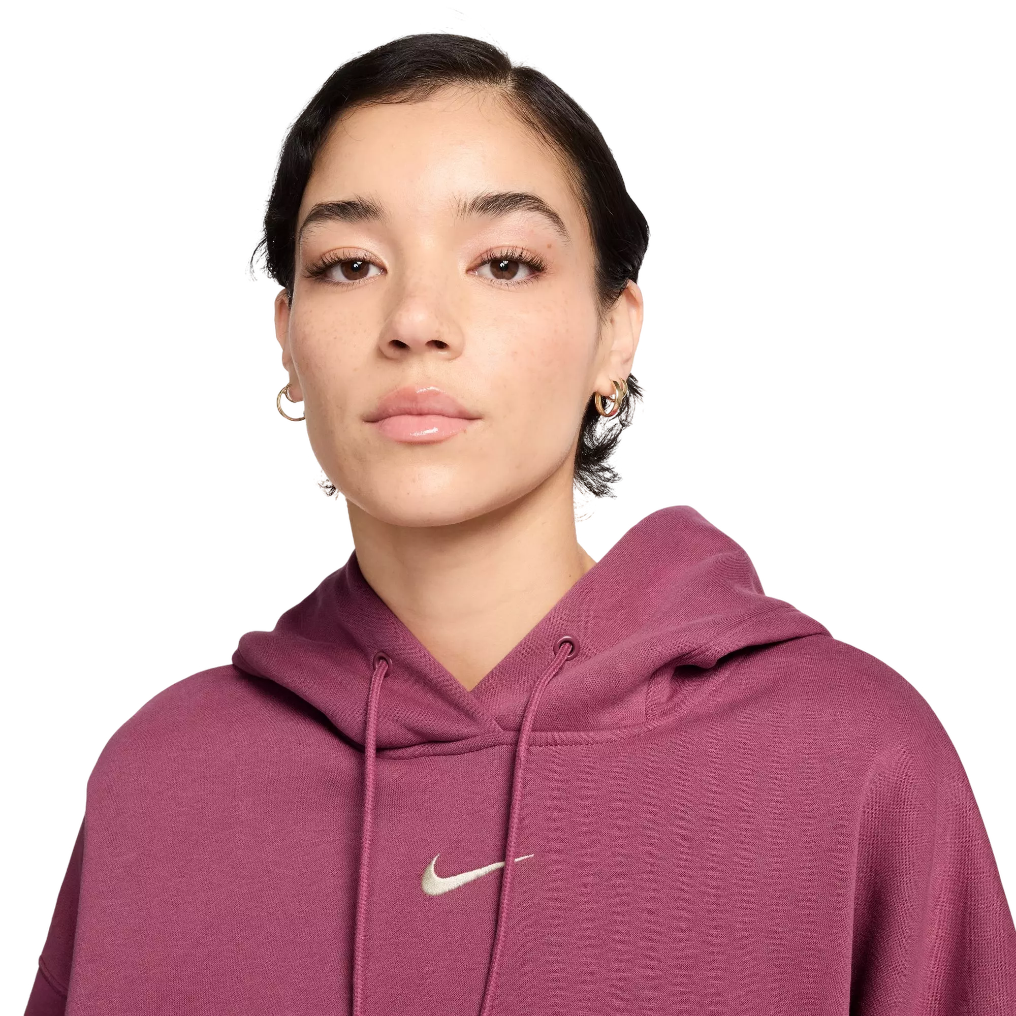 Nike Women's Sportswear Phoenix Fleece Over-Oversized Pullover Hoodie - BERRY