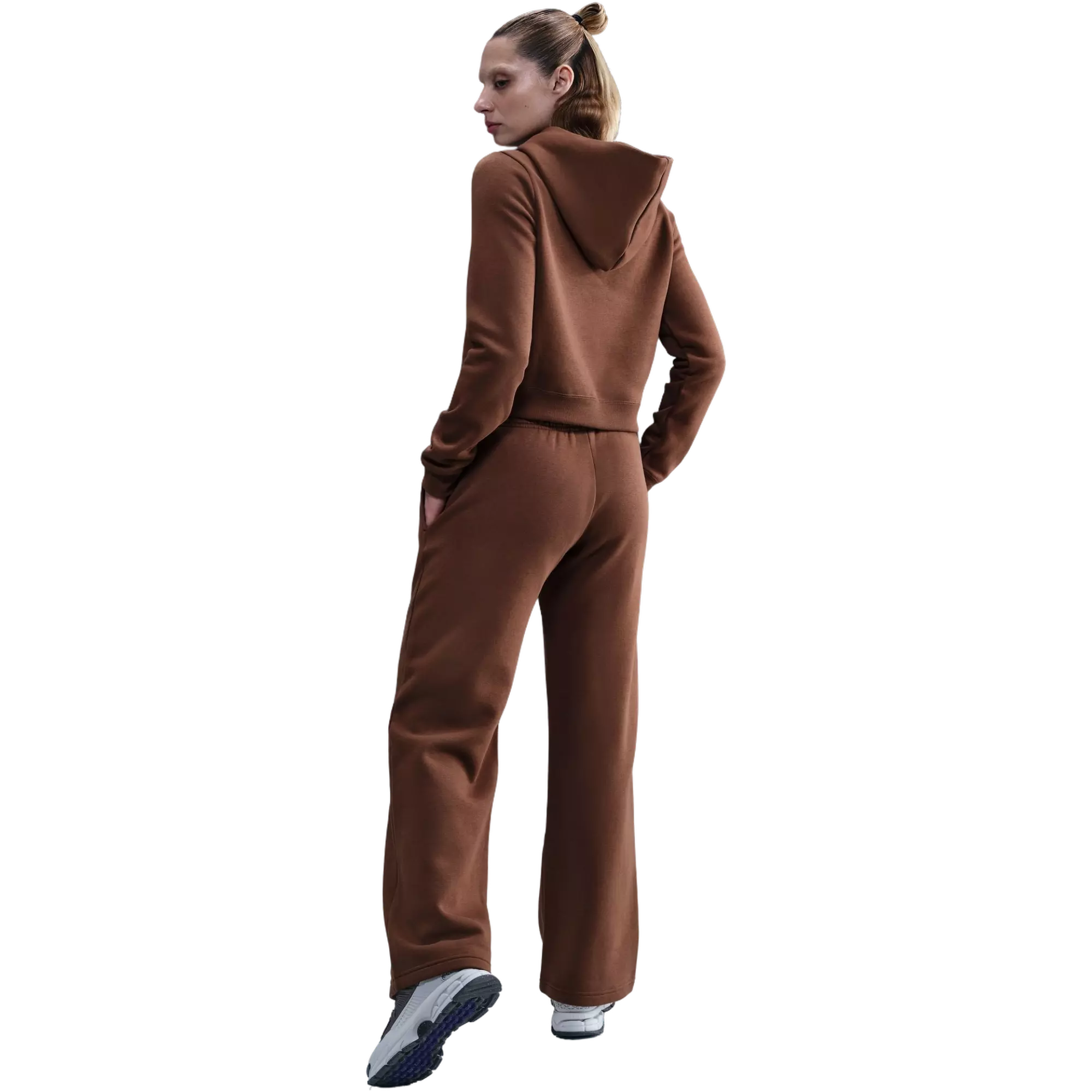 Nike Women's Sportswear Phoenix Fleece Straight Leg Pants - BROWN