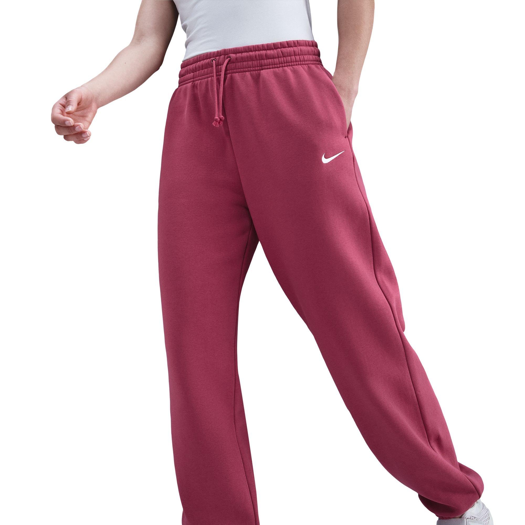Nike Women's Sportswear Phoenix Fleece High-Waisted Oversized Sweatpants - Berry - BERRY Thumbnail View 1