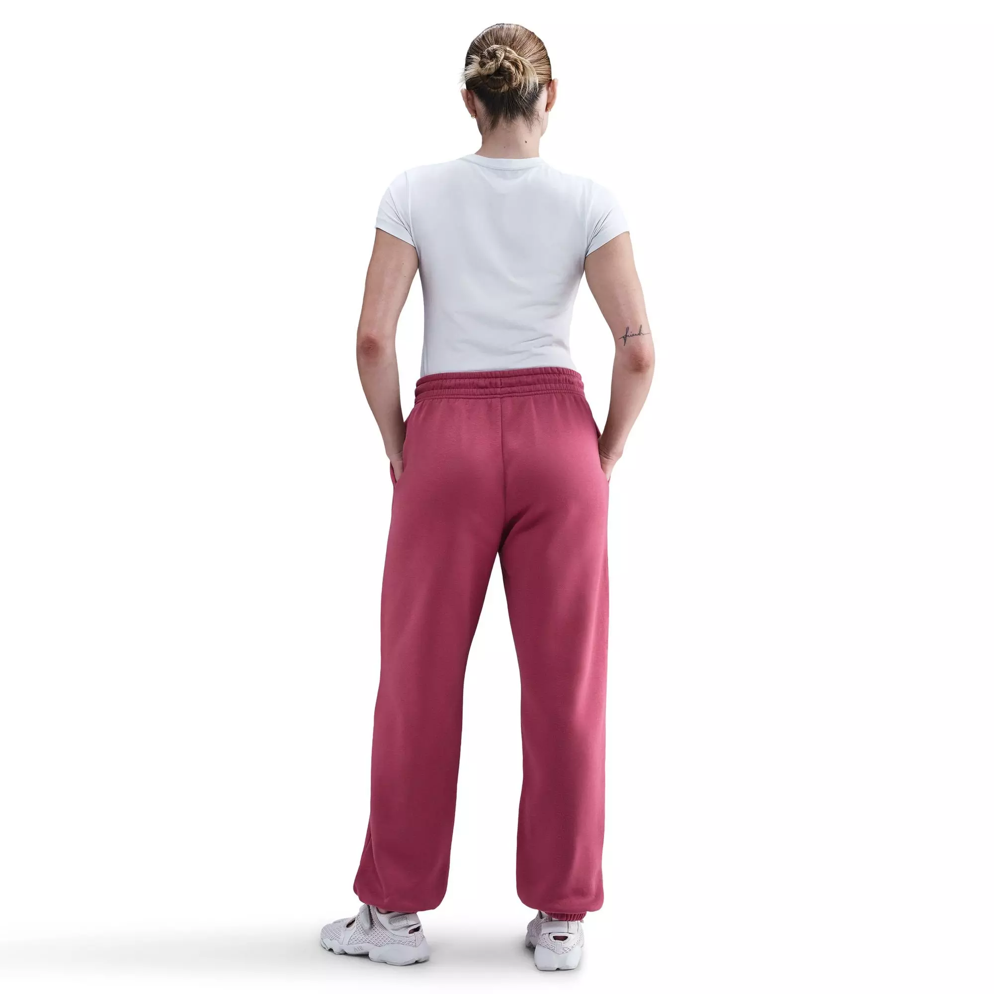 Nike Women's Sportswear Phoenix Fleece High-Waisted Oversized Sweatpants - Berry - BERRY