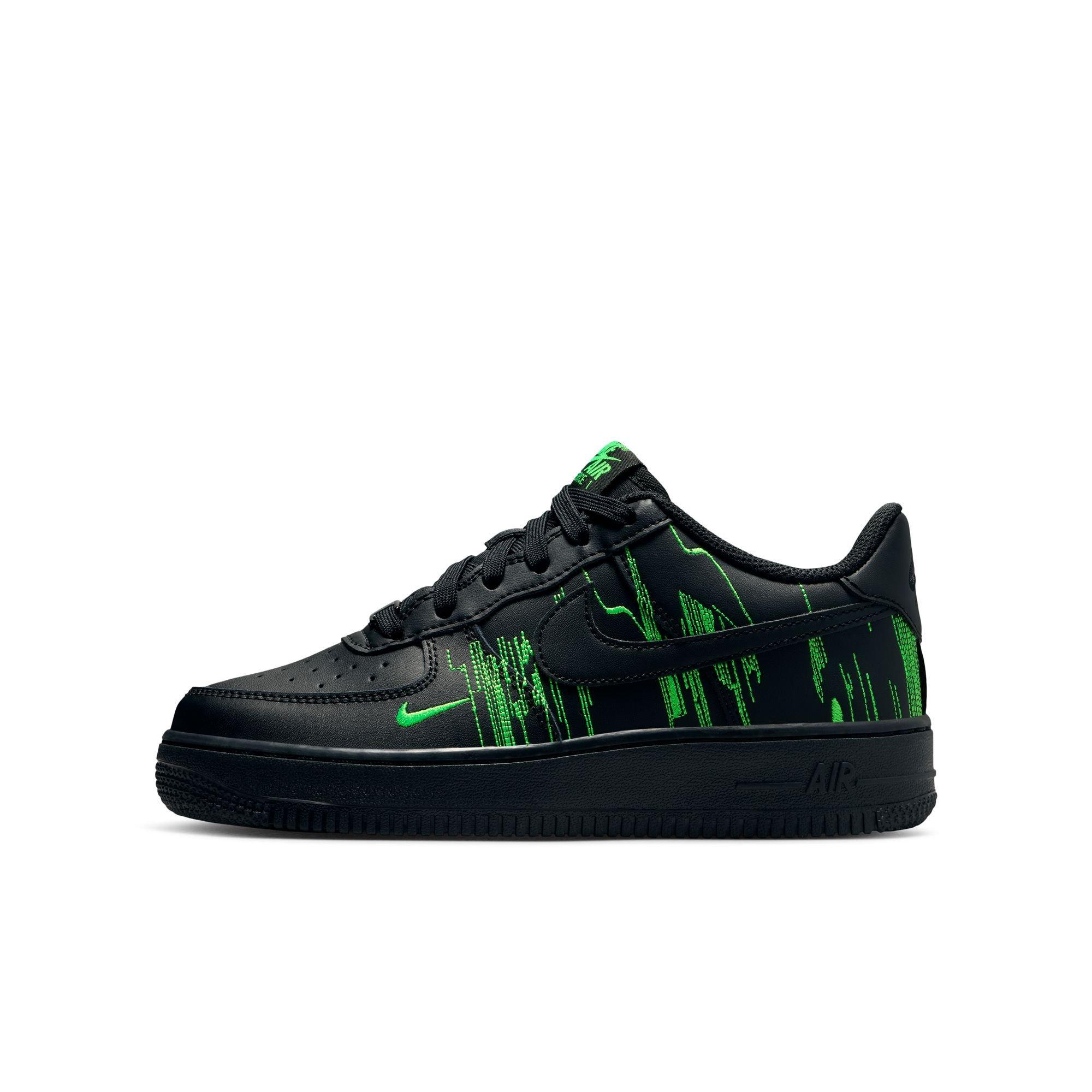 Nike Air Force 1 LV8 4 Grade School Boys' "Black/Green Strike/Vivid Purple" Shoe