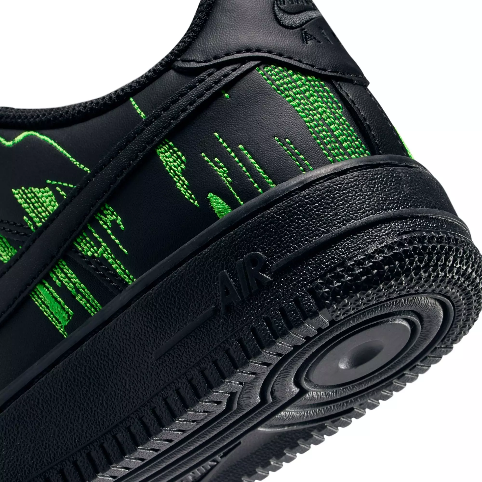 Nike Air Force 1 LV8 4 "Black/Green Strike/Vivid Purple" Grade School Boys' Shoe - BLACK/GREEN