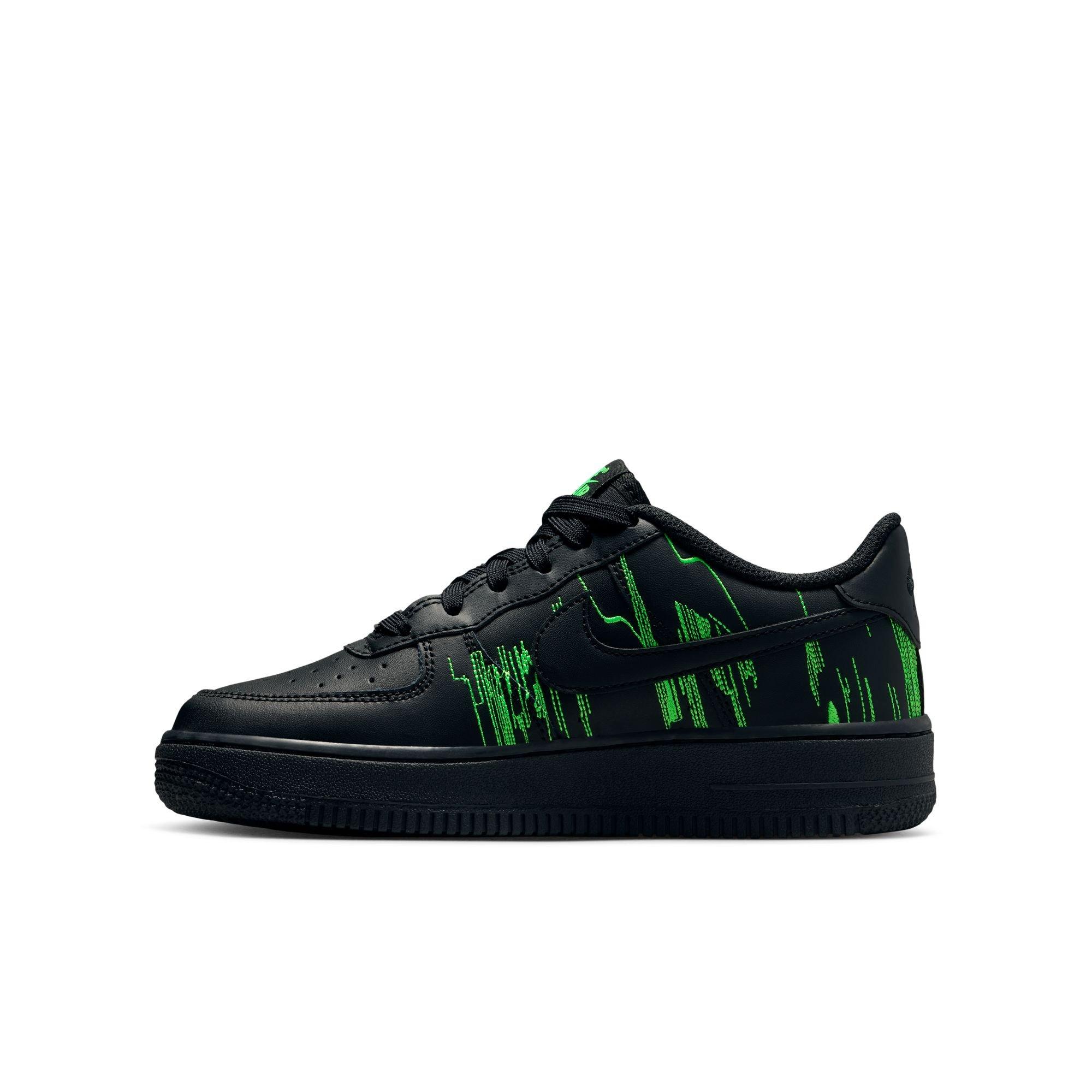 Nike Air Force 1 LV8 4 Grade School Boys' "Black/Green Strike/Vivid Purple" Shoe